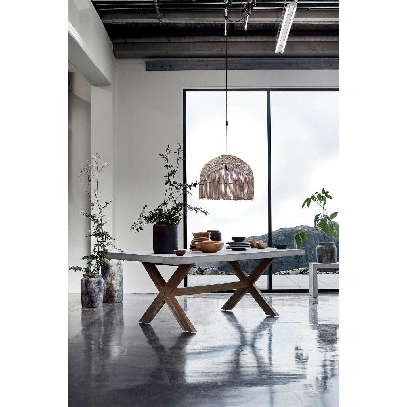 Muubs Bubble Suspension Lamp Bamboo, 60 cm