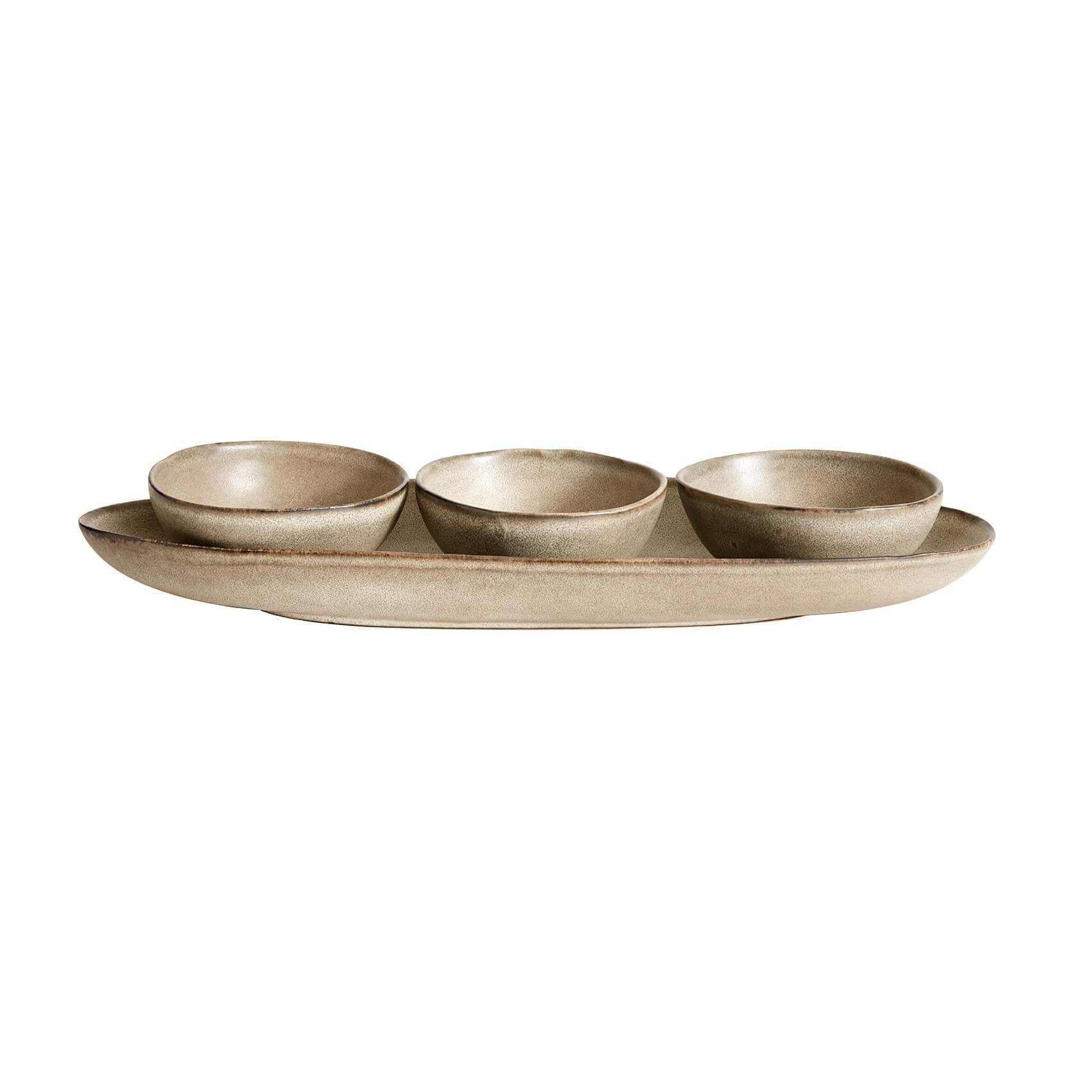 Mame Mame Serviing Plate Oyster, 36,5 cm
