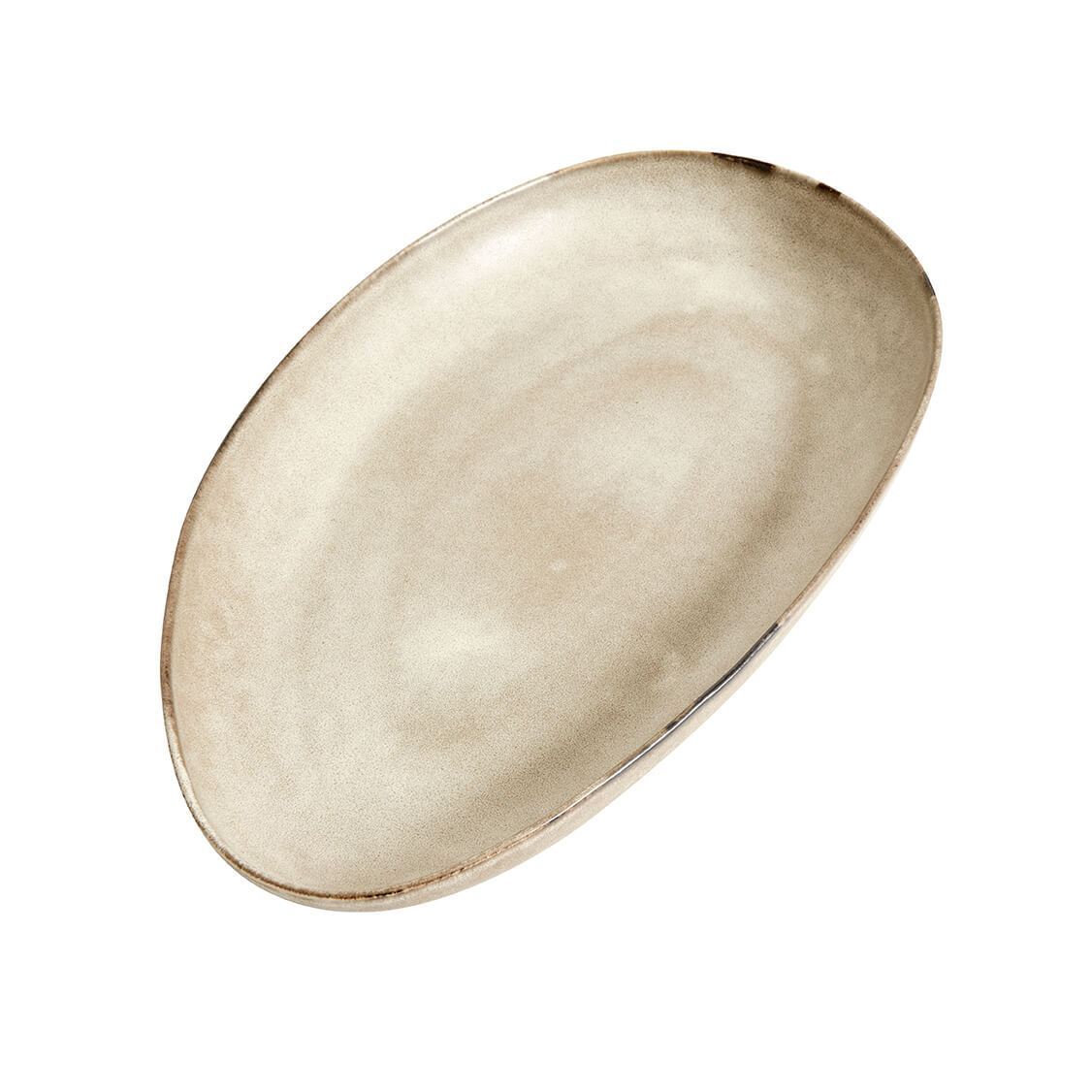 Muubs Mame Service Plate Oval Oyster, 43 cm