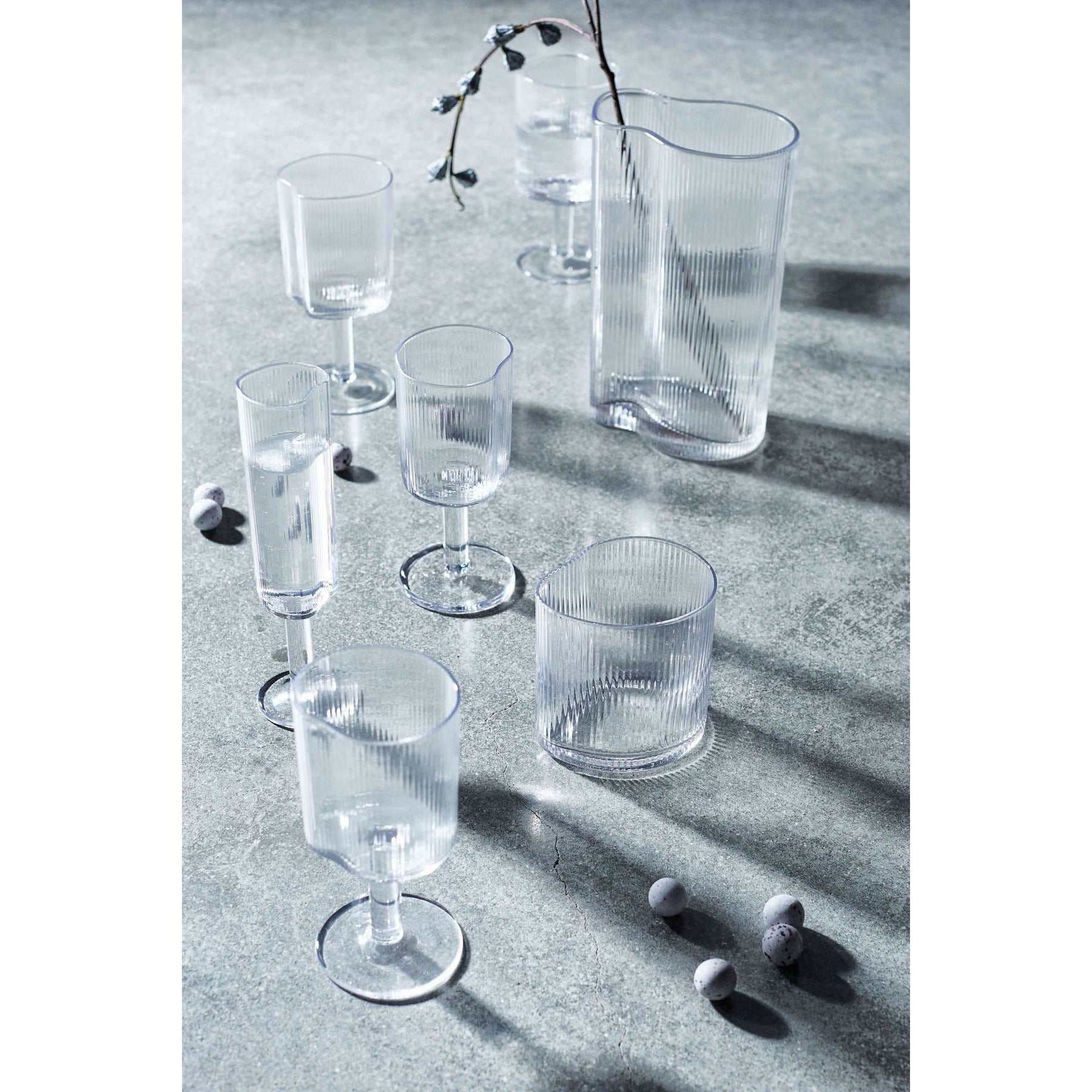 Muubs de vidrio de agua maduro transparente, 10 cm