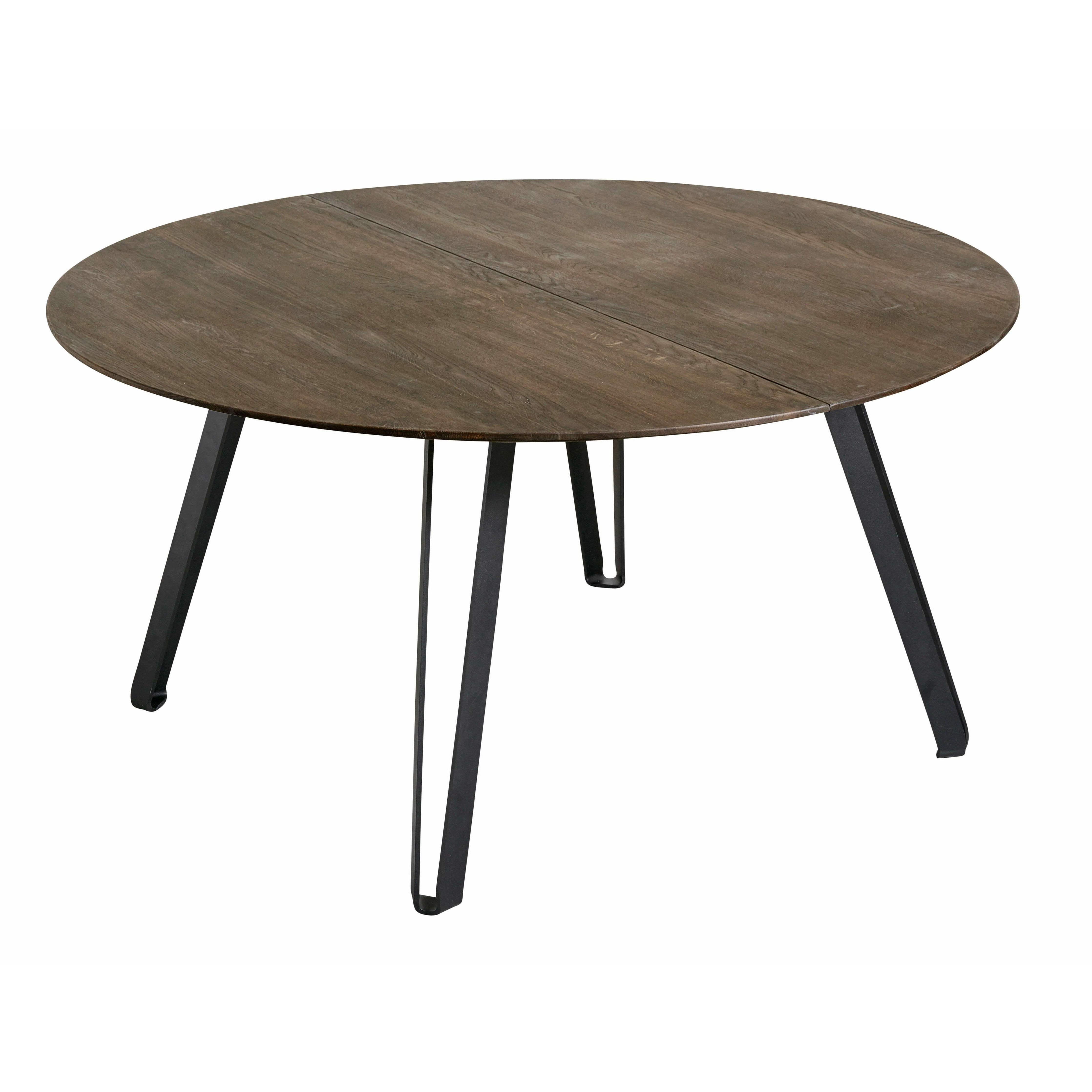Table à manger spatiale MUUBS Round Oak fumé, 150 cm