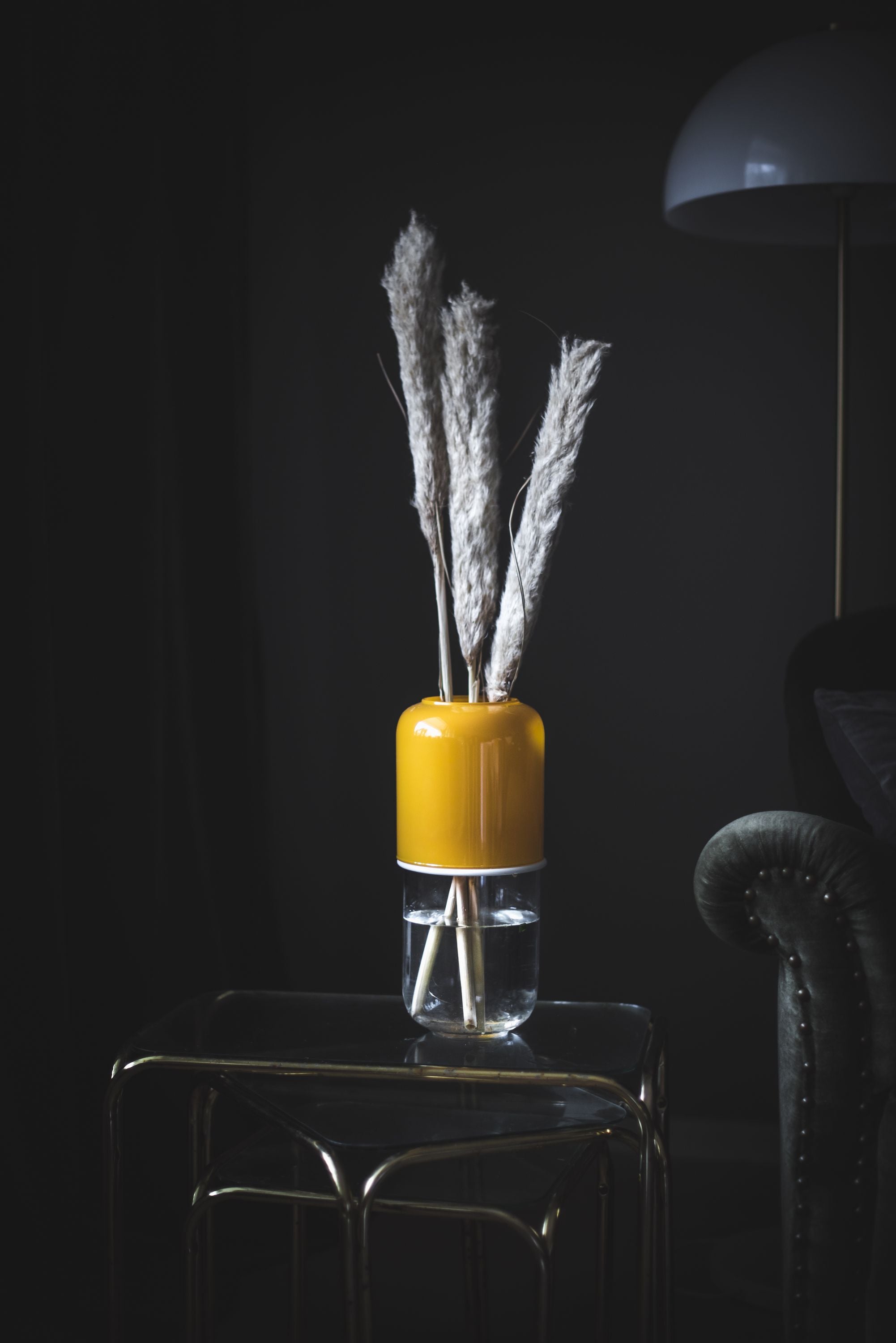 Muurla Capsule Vase, Mustard