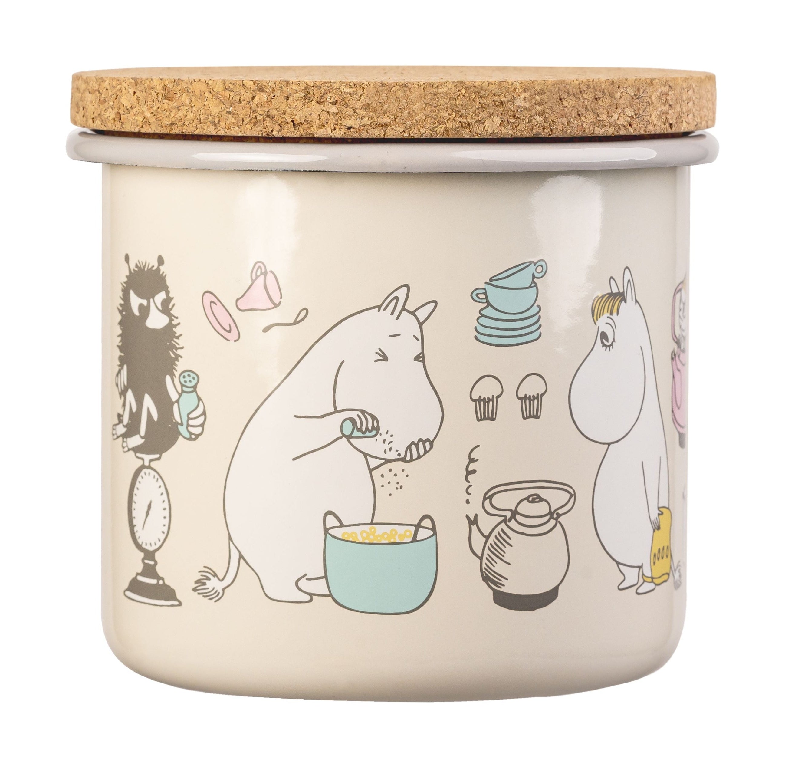 Muurla Moomin Bon Appétit Emalje Jar med Cork Lid