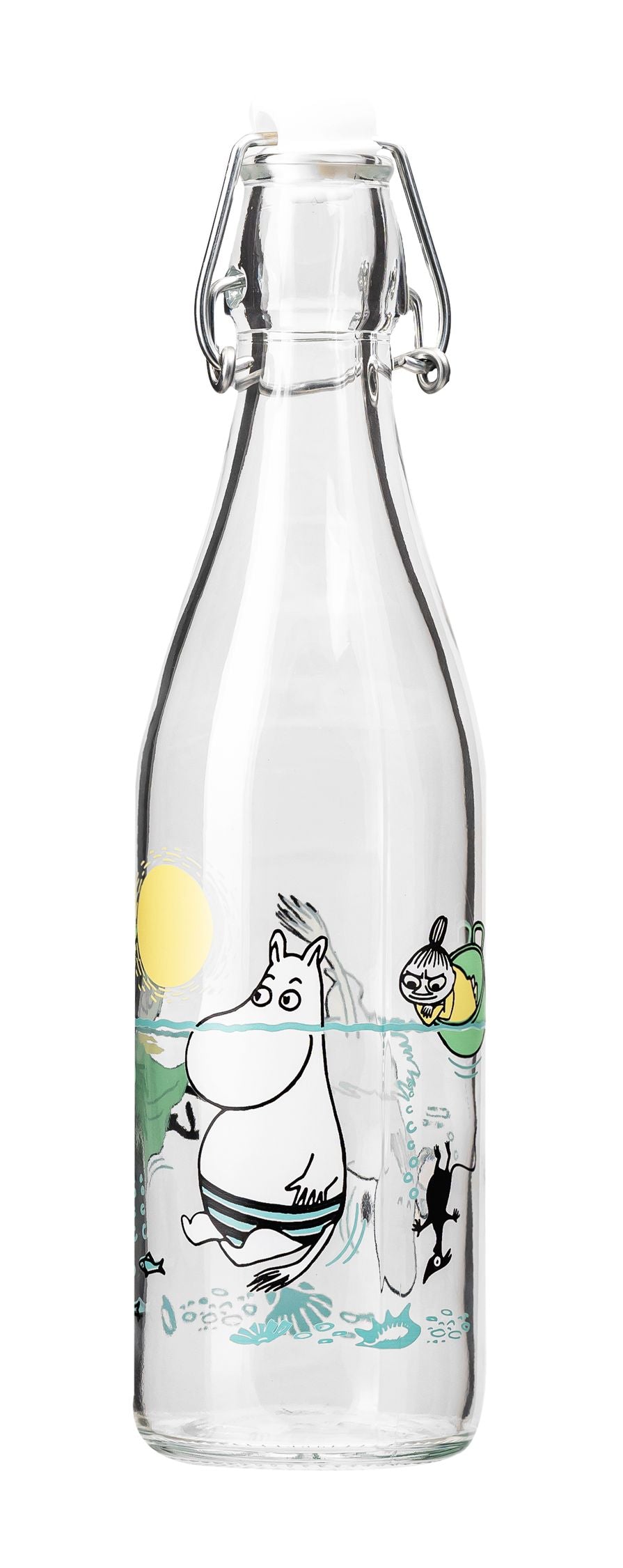 Muurla Moominglasflasche, Spaß im Wasser