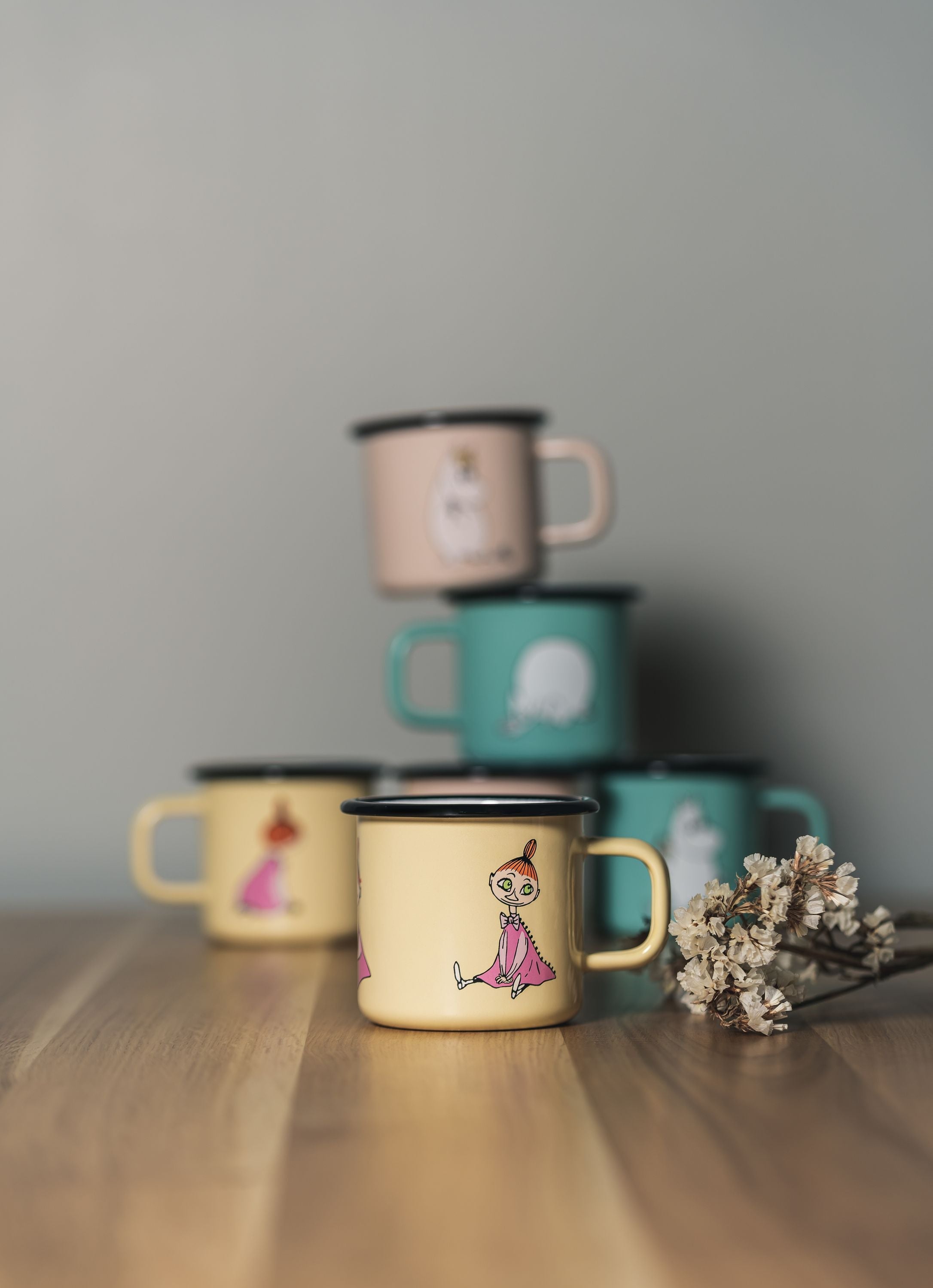 Taza de esmalte retro Muurla Moomin, Moomin, azul claro