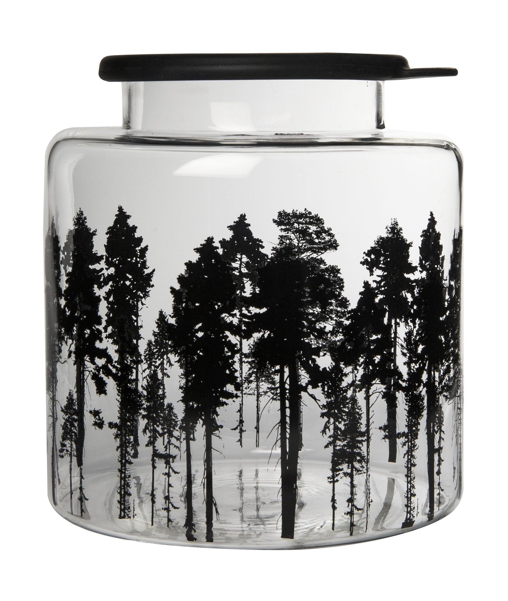 Muurla Glass Jar con tapa de silicona en el bosque