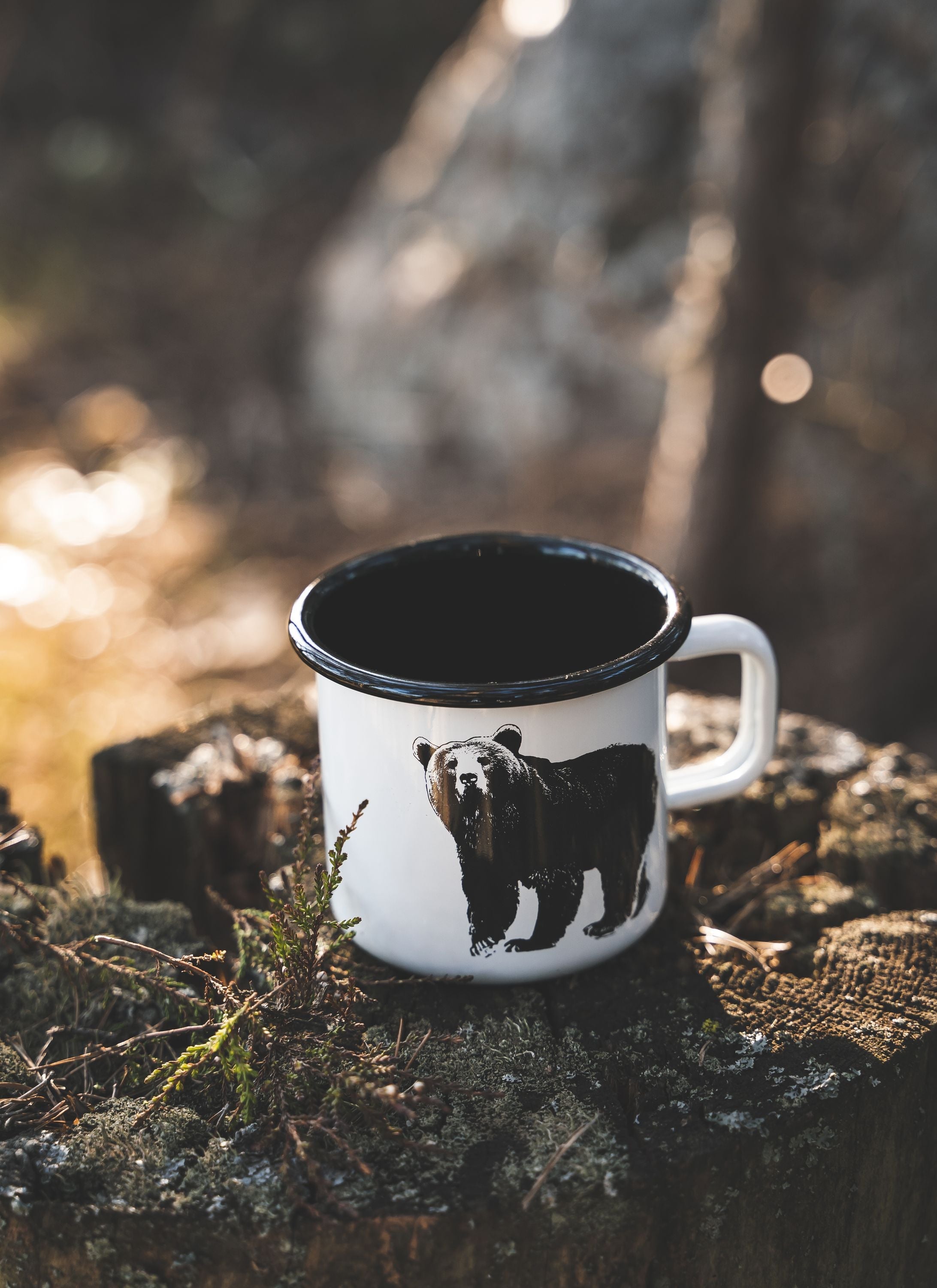 Muurla Nordic Enamel Mug, el oso