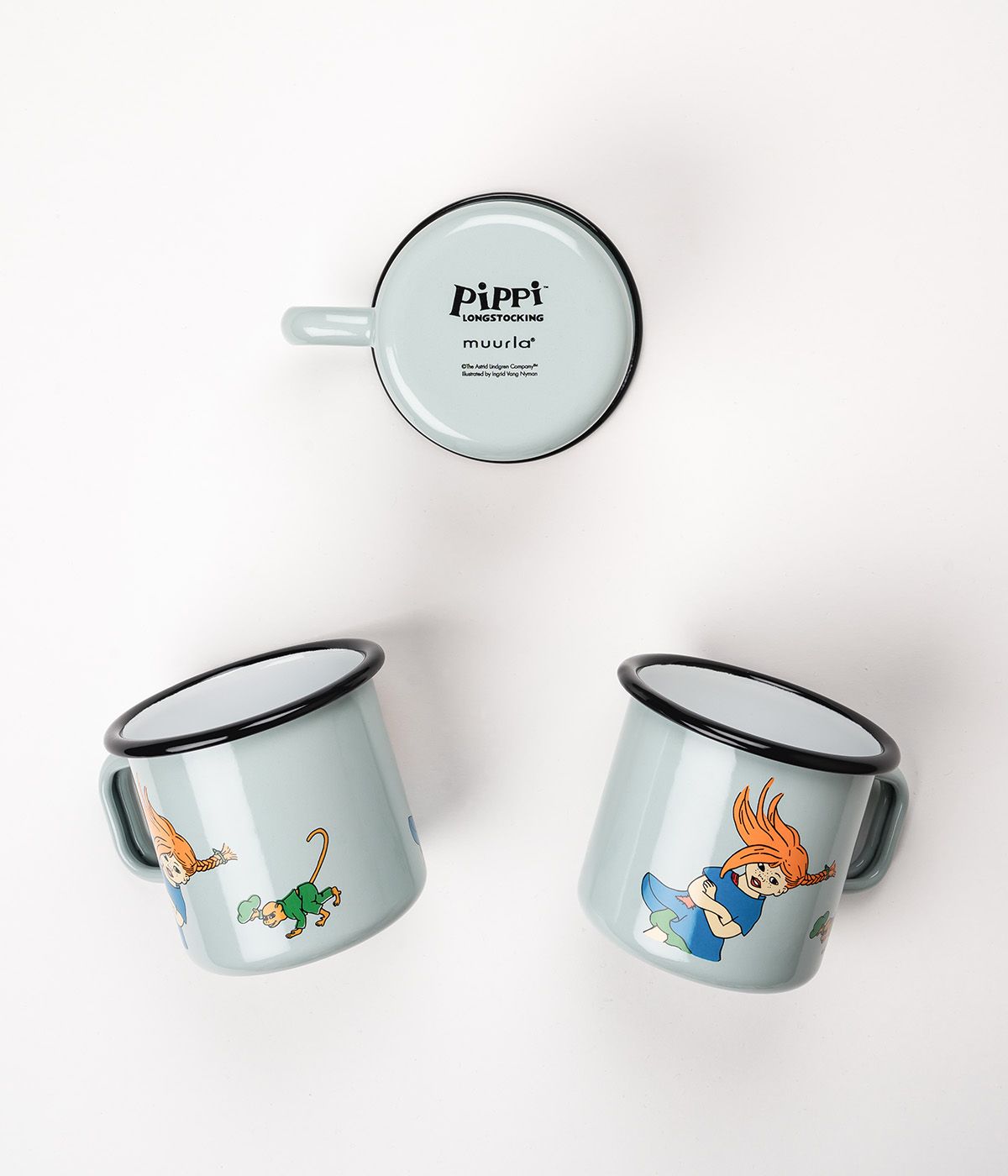 Muurla Pippi Longstocking Enamel Mug, The Strongest Girl In The World