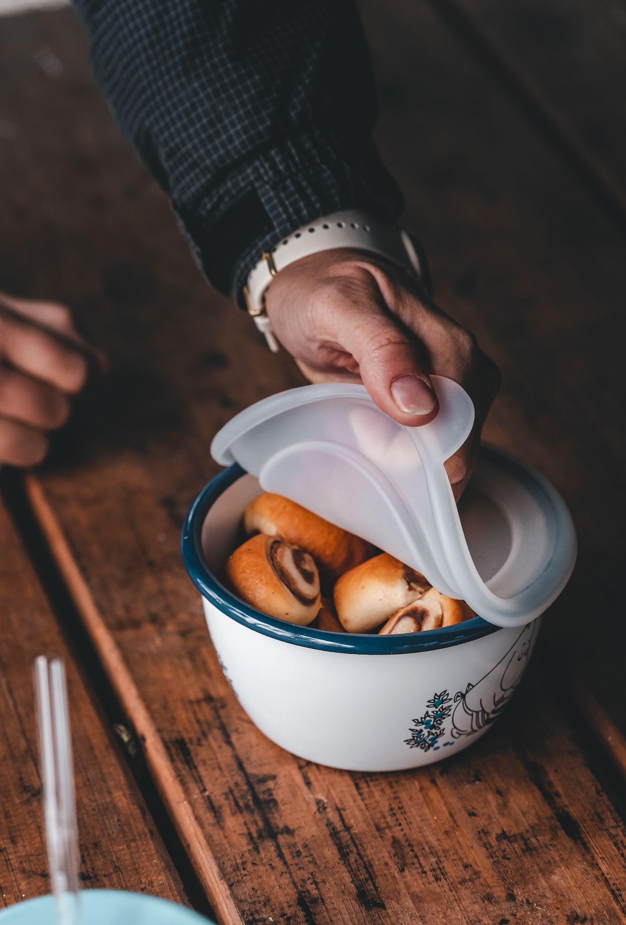 Muurla Silicona Tomar una tapa de silicona para tazones 3 DL y tazas 8 DL