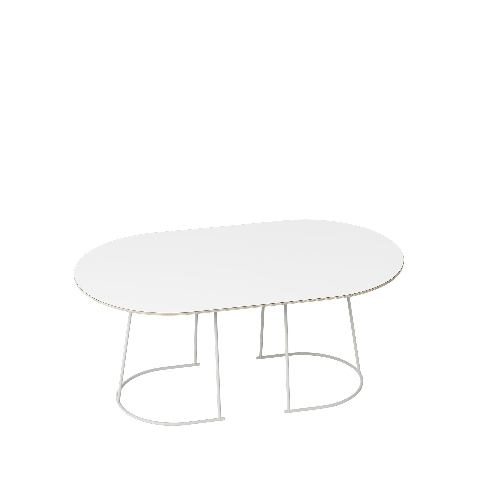 Table basse Airy Muuto 88 x51 cm, à l'abri du blanc