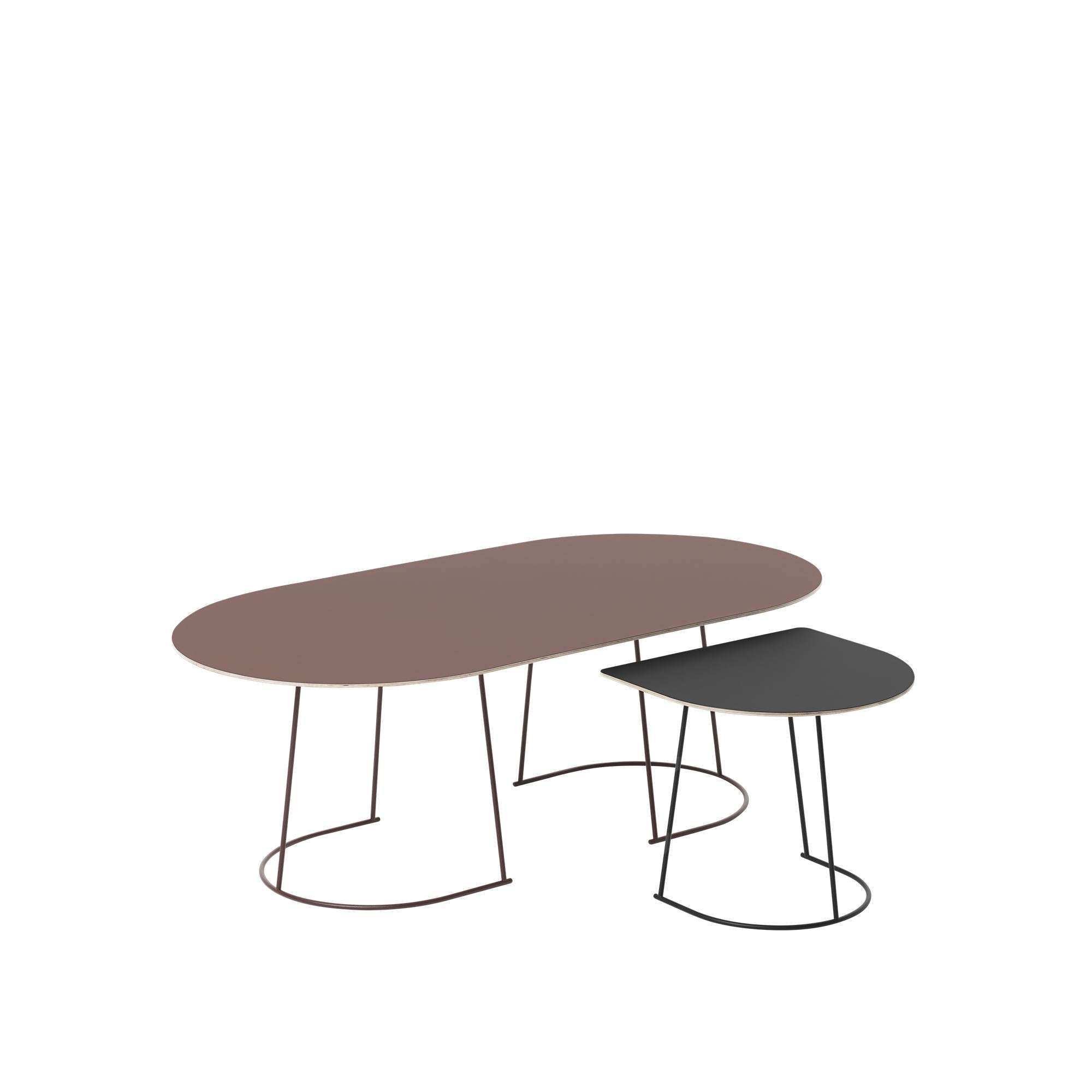 Table basse Airy Muuto 88 x51 cm, noir