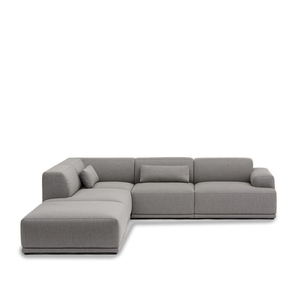 Muuto Connect Soft Modular Corner Sofa Configuration 1, Gray (Re Wool 128)