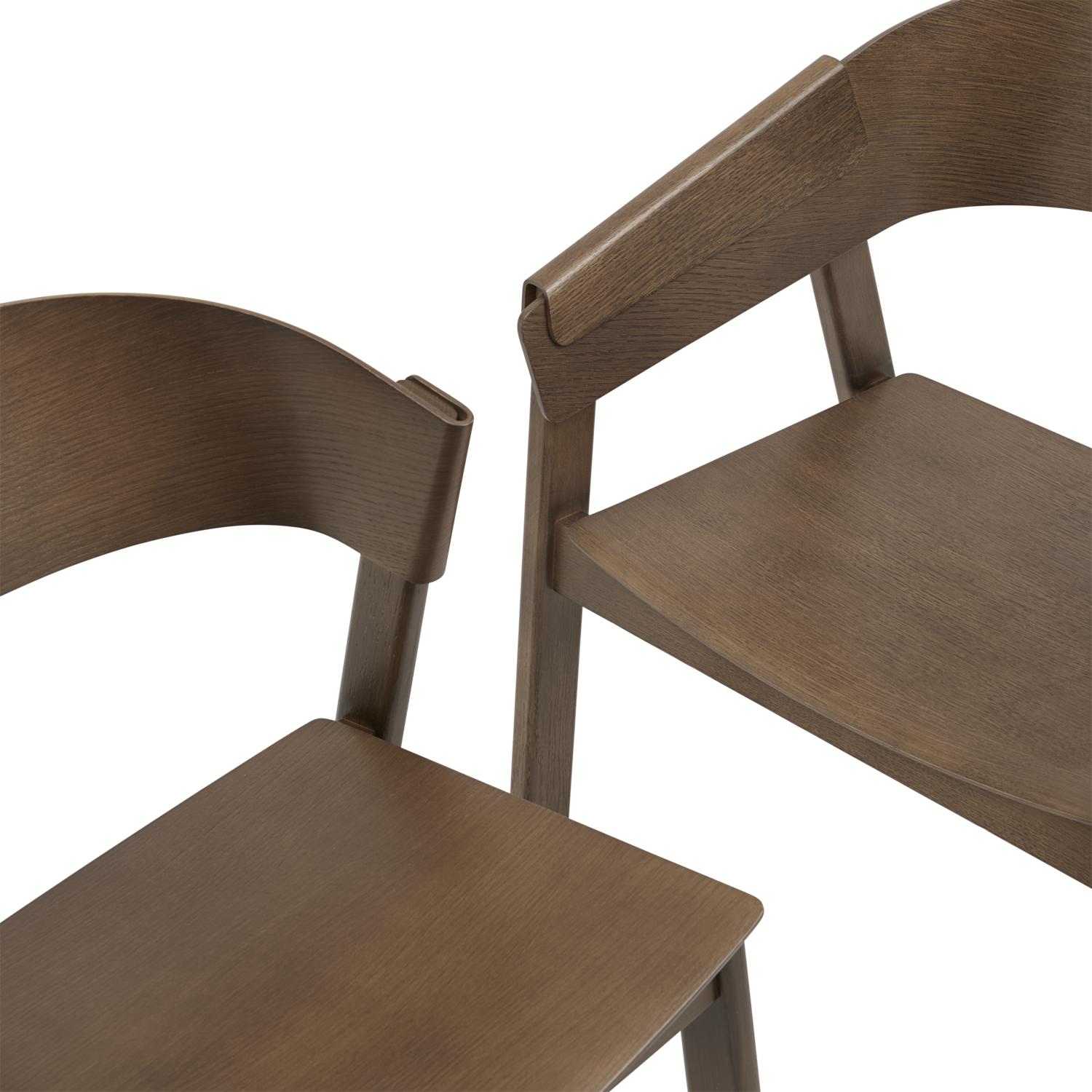 Muuto Cover Lounge stol, mørkebrun farvet