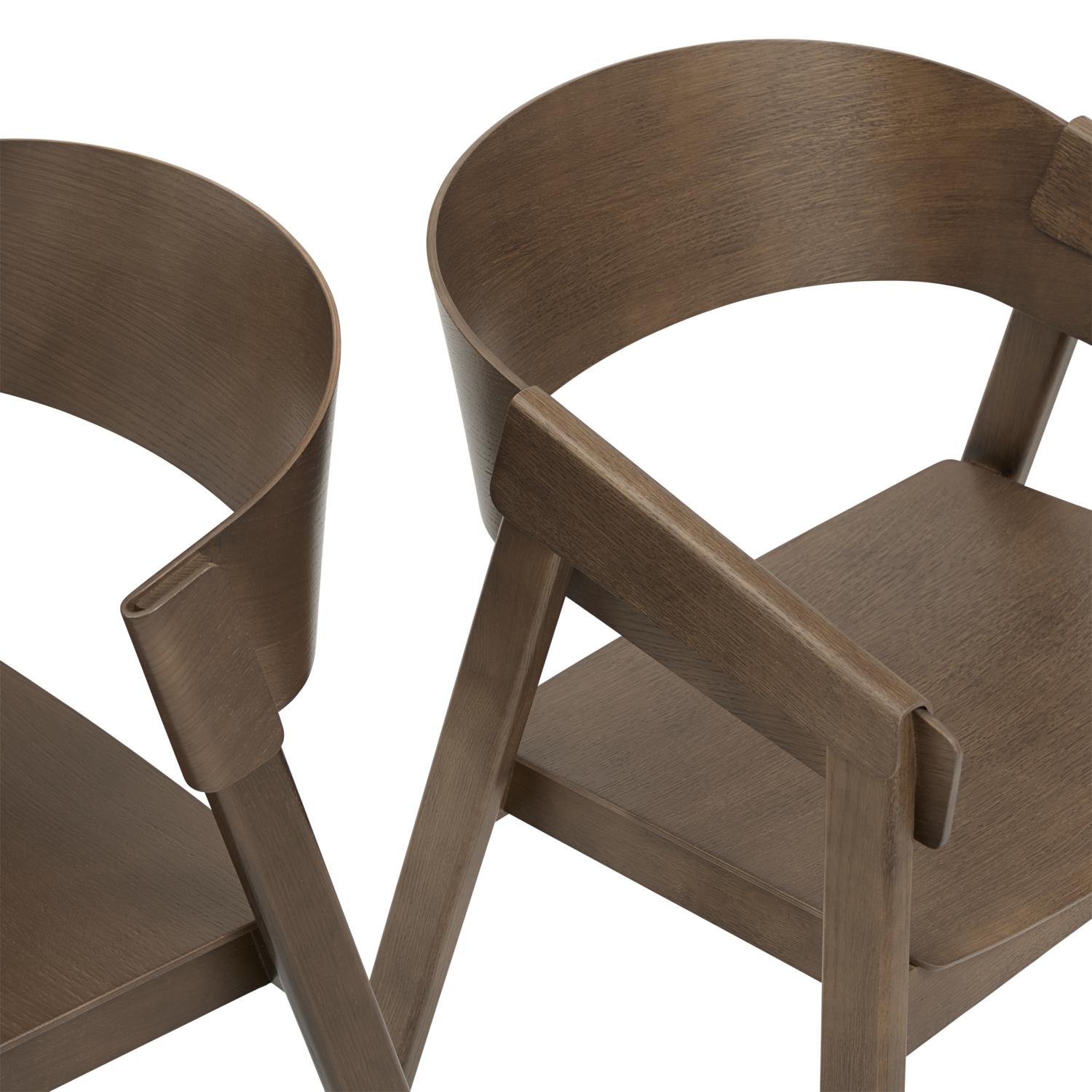 Muuto Cover Lounge Stuhl, dunkelbrauner gefärbt