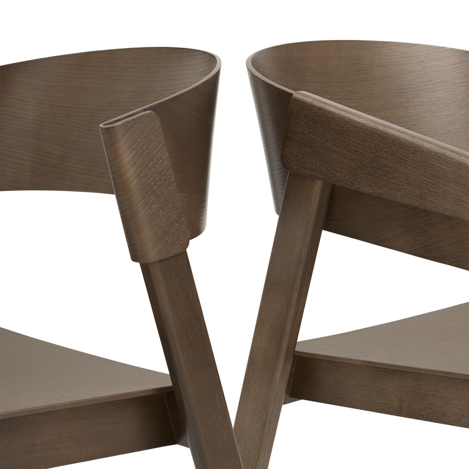 Muuto Cover Lounge stol, mørkebrun farvet