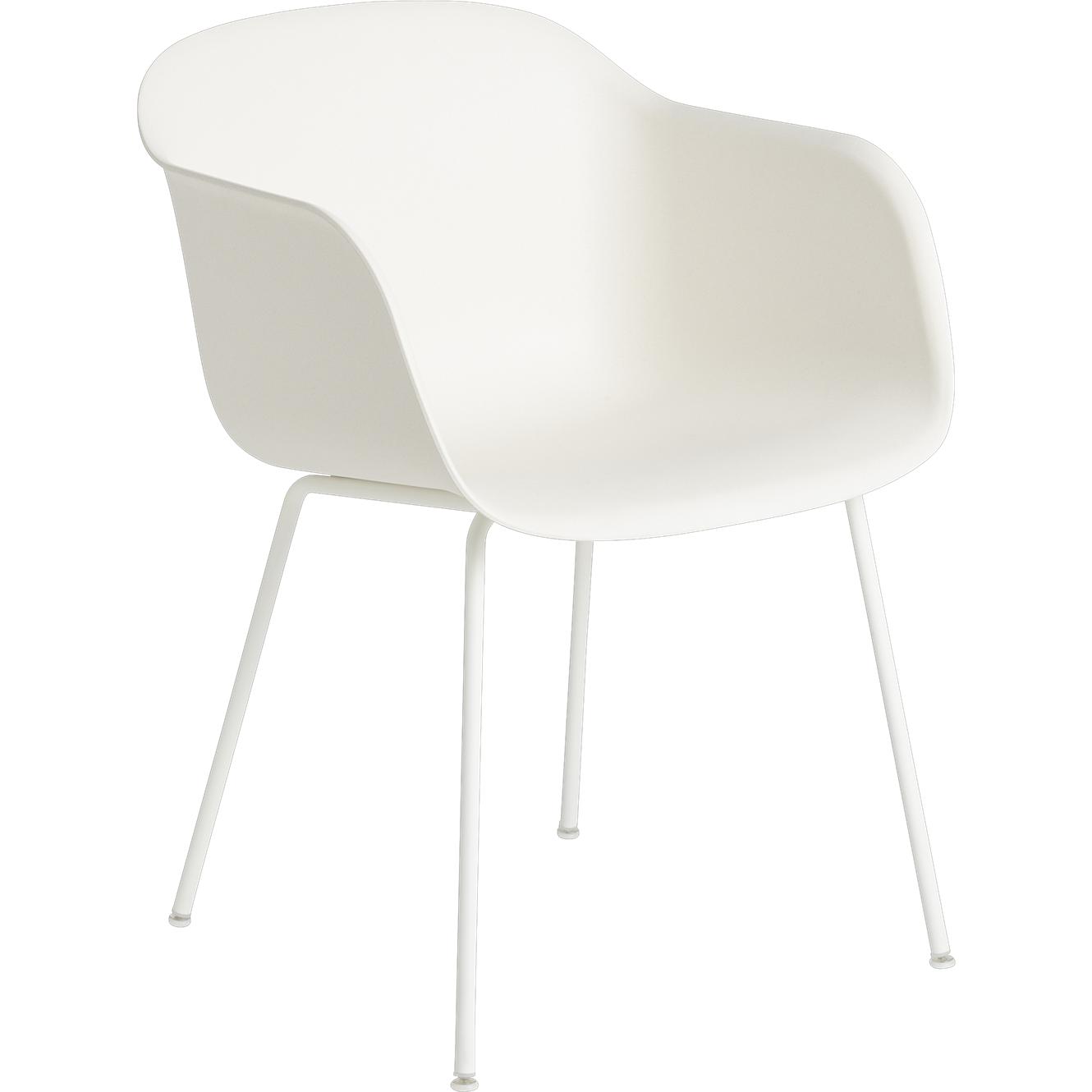 Base de tubo de sillón de fibra muuto, asiento de fibra, blanco