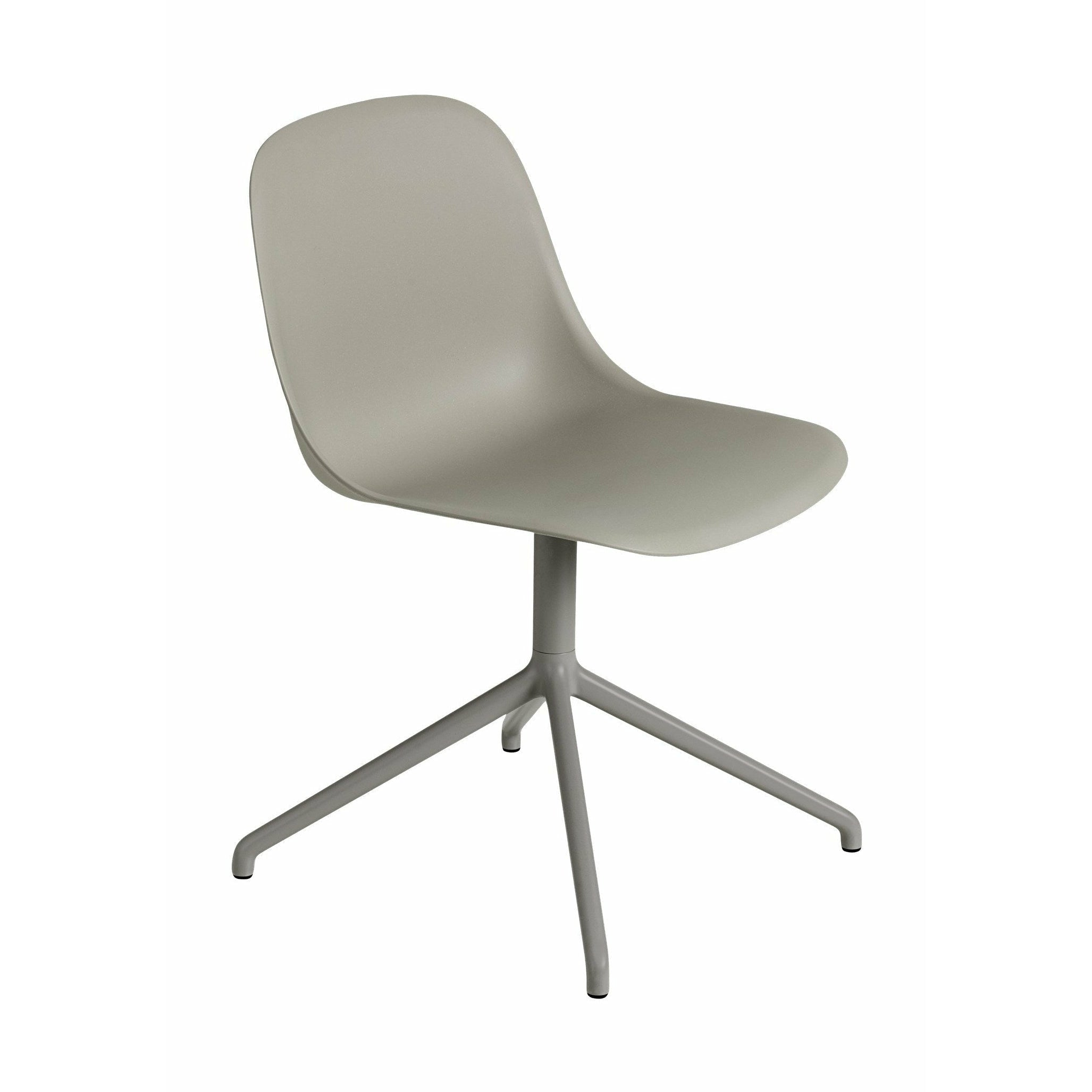 Muuto Fiber Side Chair Made Of Recycled Plastic Swivel, Grey/Grey