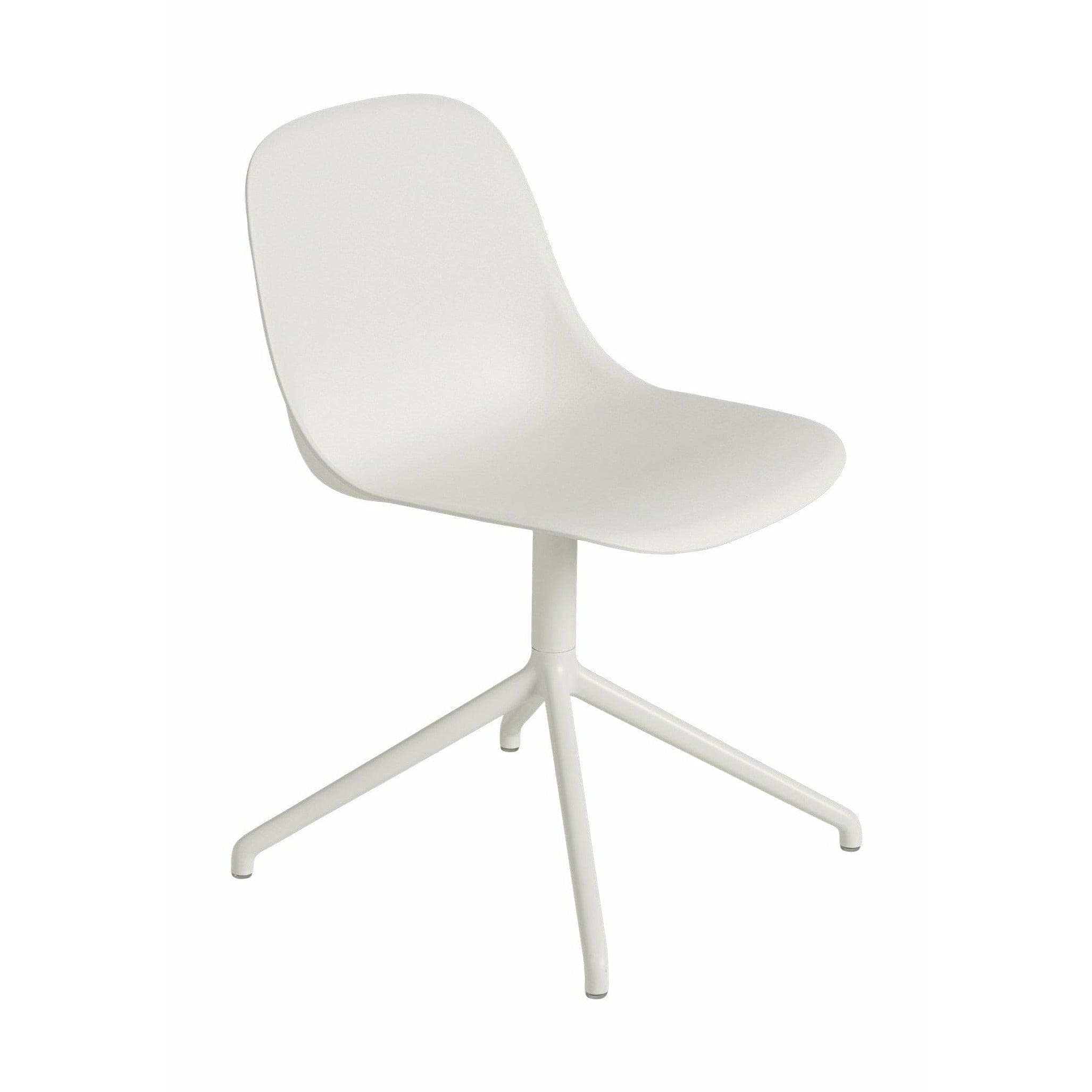 Muuto Fiber Side Chair Made Of Recycled Plastic Swivel, Natural White/White