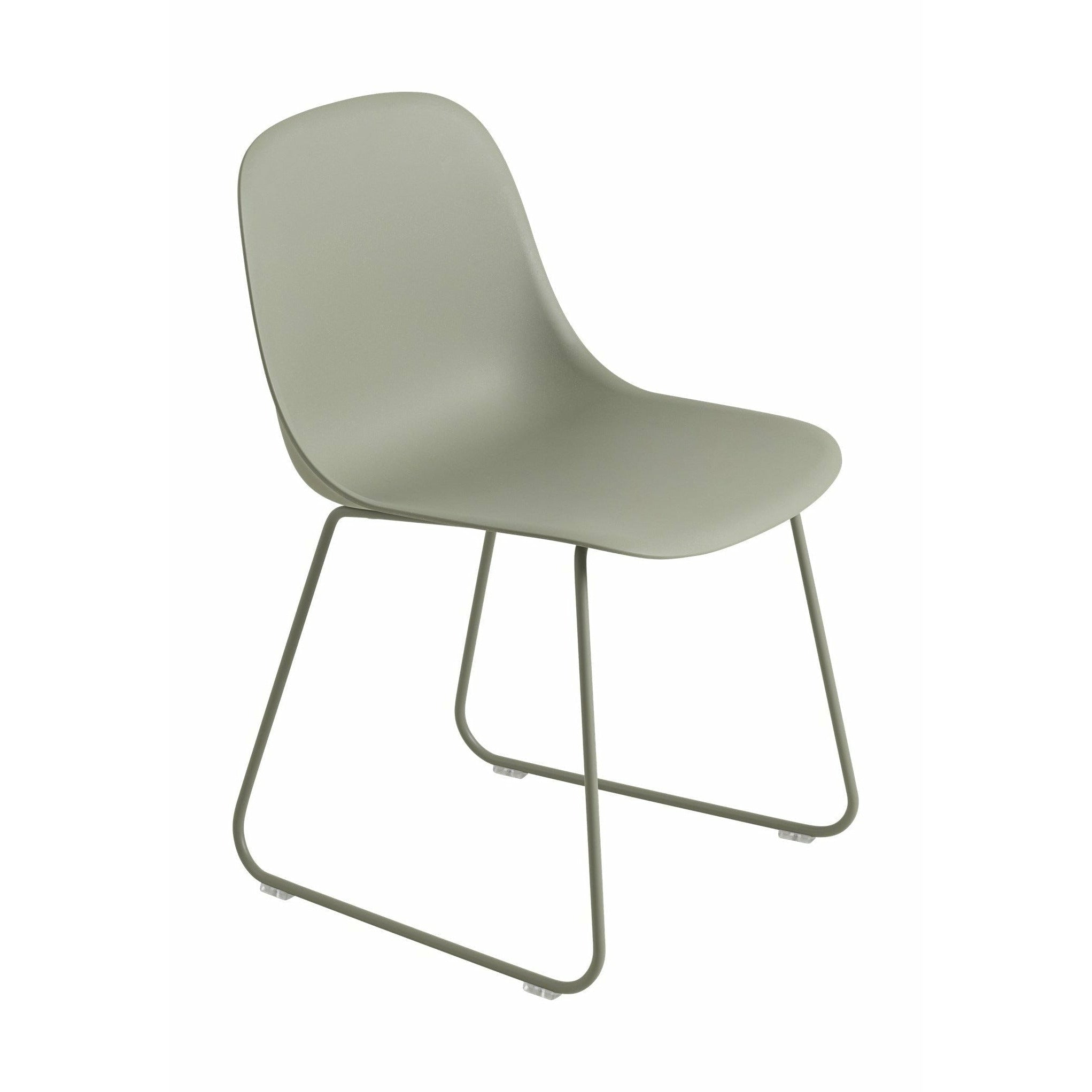 Muuto Fiber Side -stol gjord av återvunnen plastsläd, grön/grön