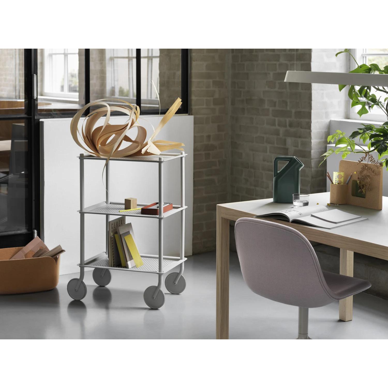 Muuto Flow Trolley 3 couches, gris