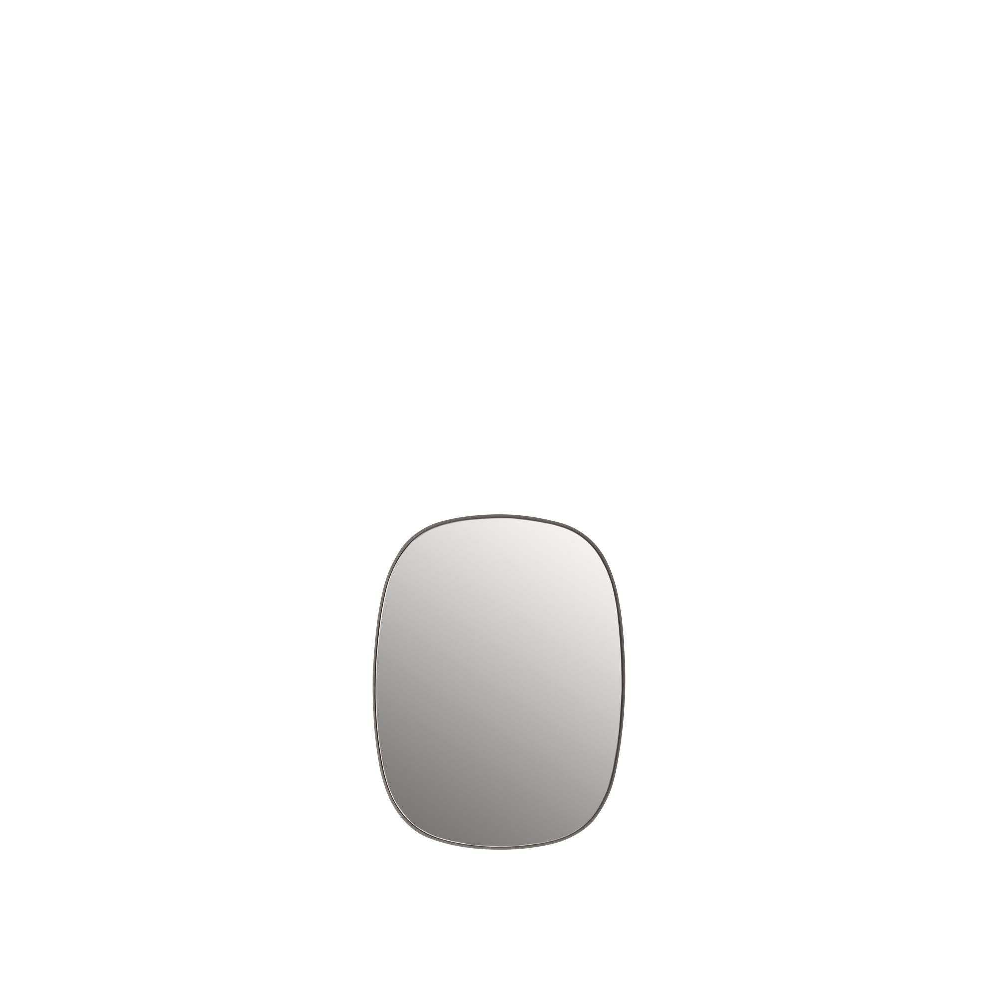 Muuto enmarcado espejo pequeño, gris (transparente)