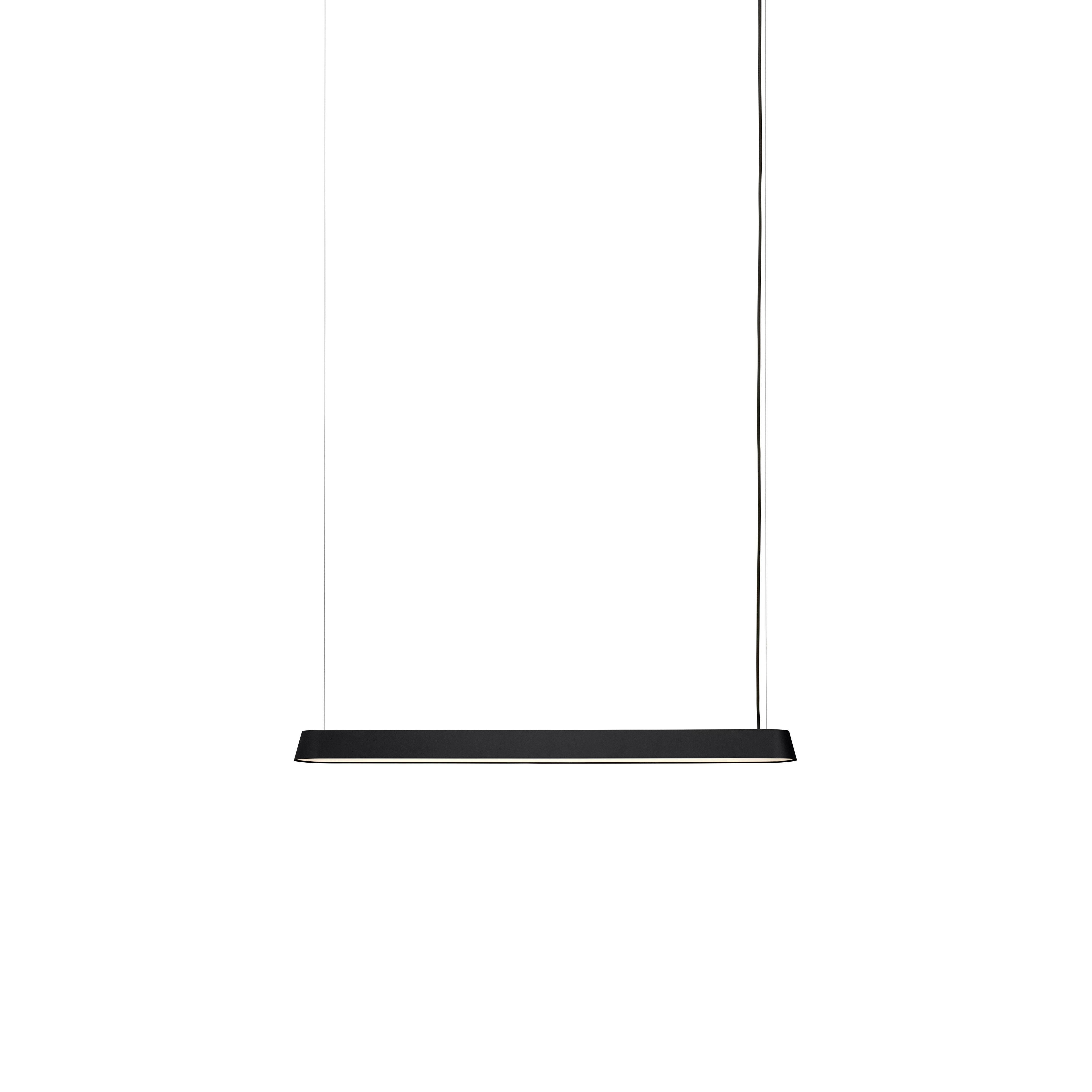 Lámpara de suspensión lineal muuto 87 cm, negro
