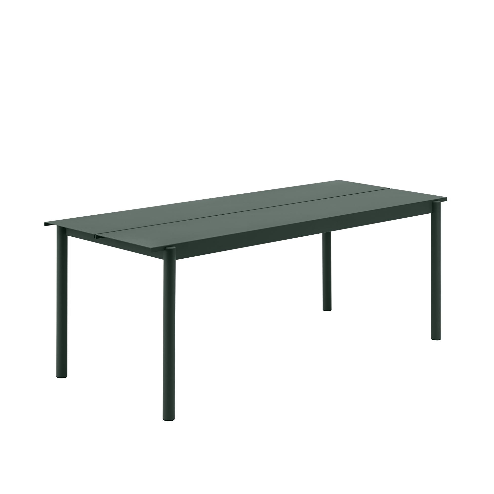 Muuto Lineal Steel Table 200x75 cm, verde