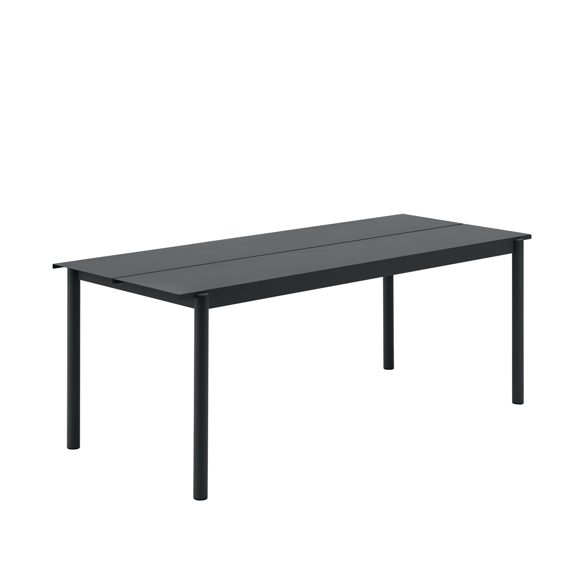 Muuto Linear Steel Table 200 x75 cm, negro