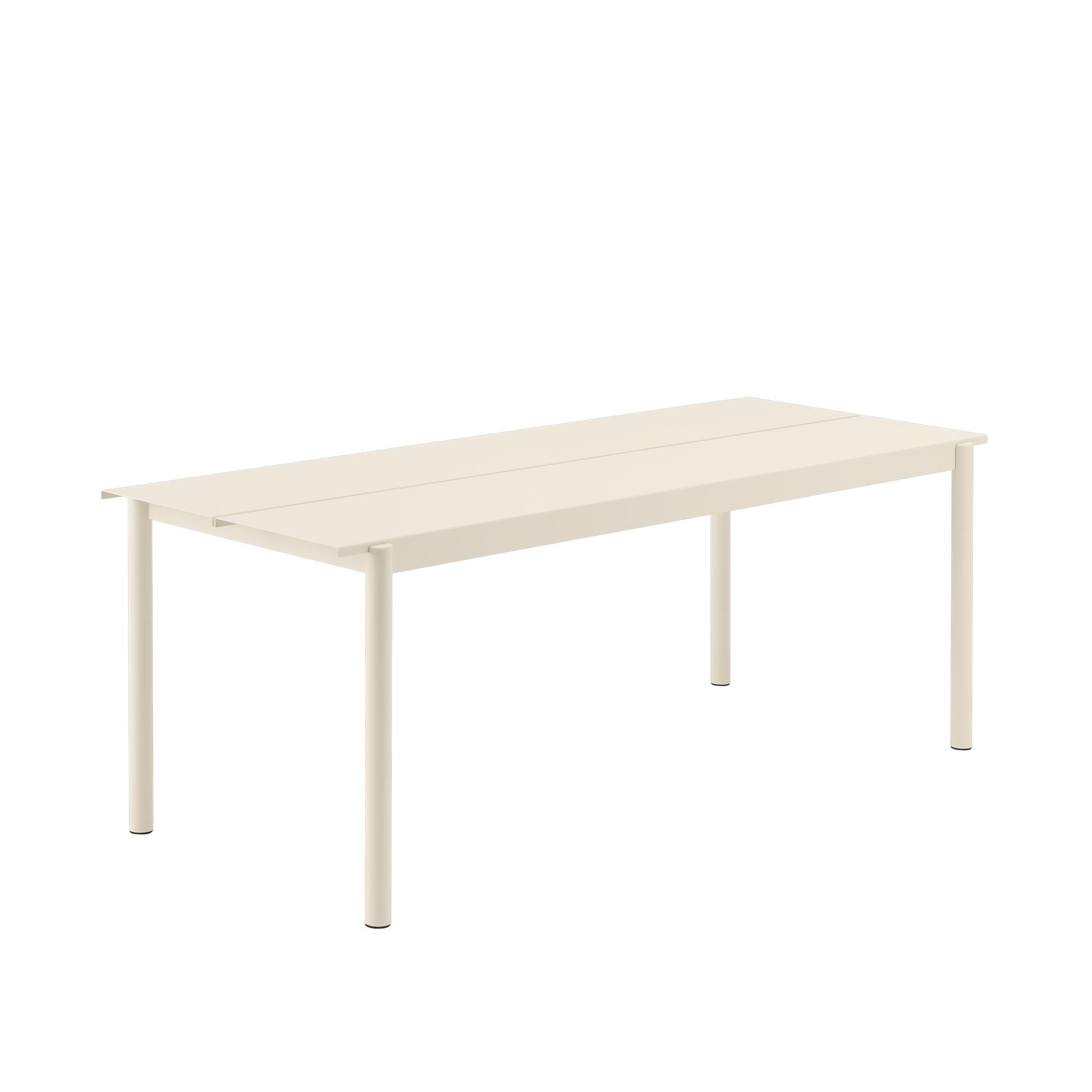Muuto Linear Steel Table 200 X75 Cm, Off White