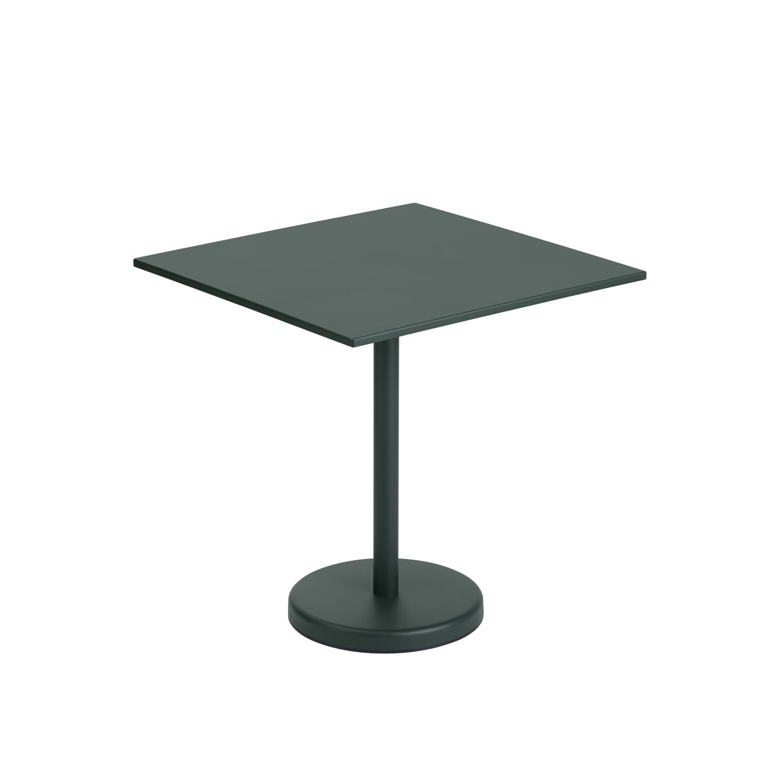 Muuto Linear Steel Café Table 70 x70 cm, verde oscuro