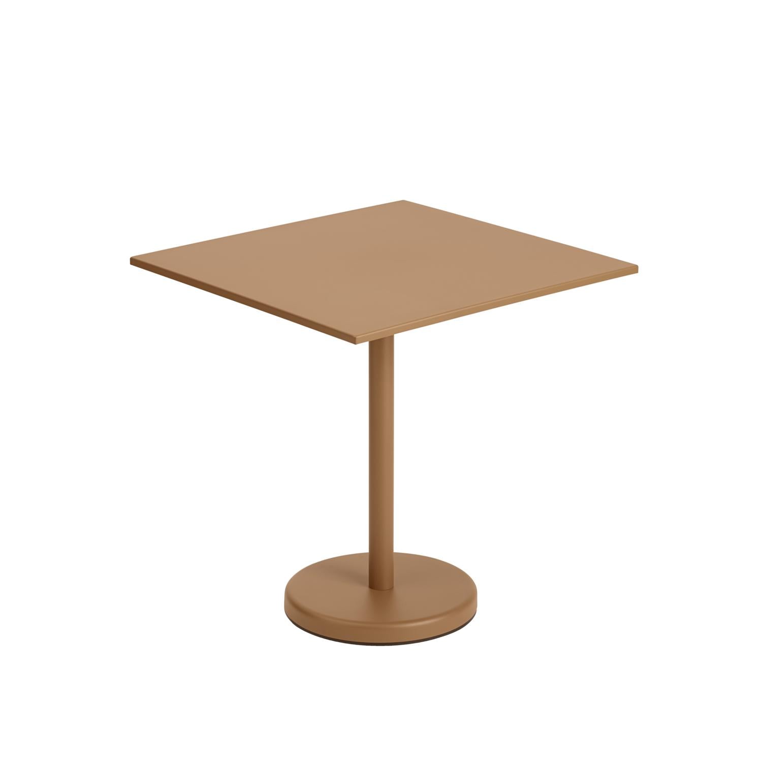 Muuto Linear Steel Café Table 70 x70 cm, naranja disparada