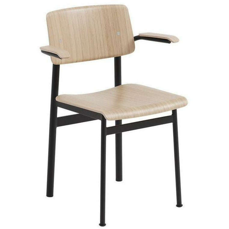 Muuto Loft Chair With Armrest, Oak/Black