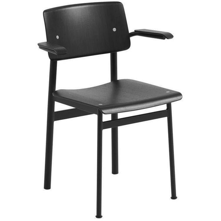 Muuto Loft Chair With Armrest, Black/Black