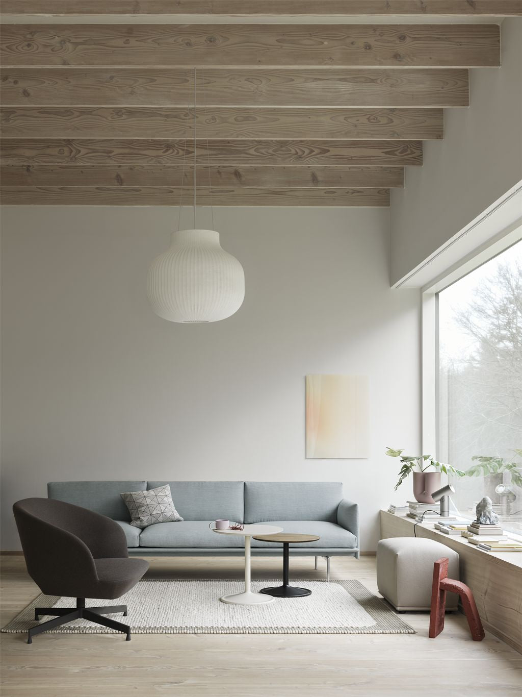 Muuto Oslo Lounge Chair Swivel Frame, Vidar146 / Gray