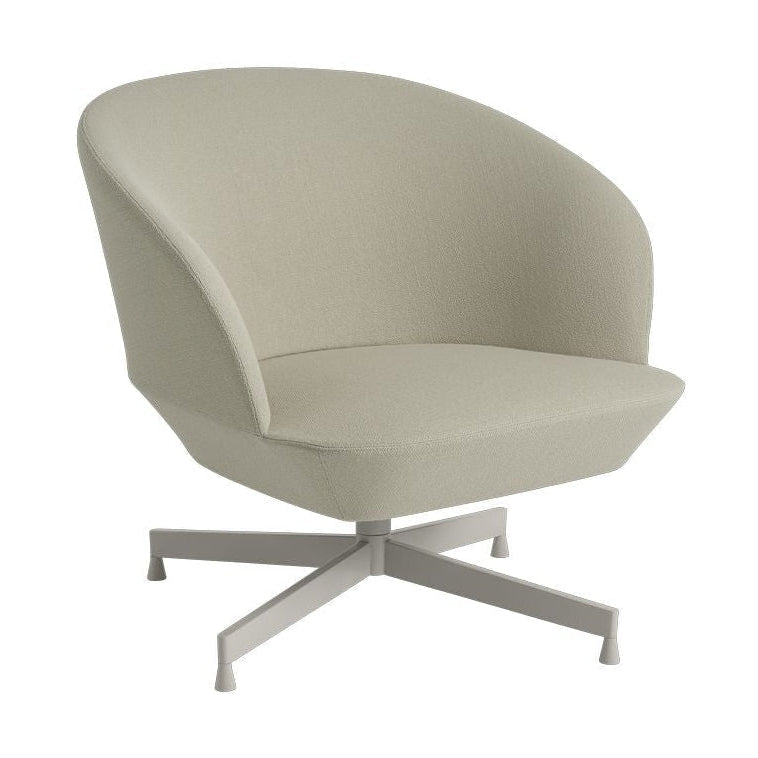 Muuto Oslo Lounge Chair Swivel Frame, Vidar146 / Gray