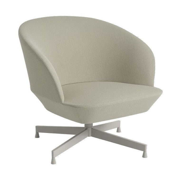 Muuto Oslo Lounge Stuhl Drehrahmen, Vidar146/Grau