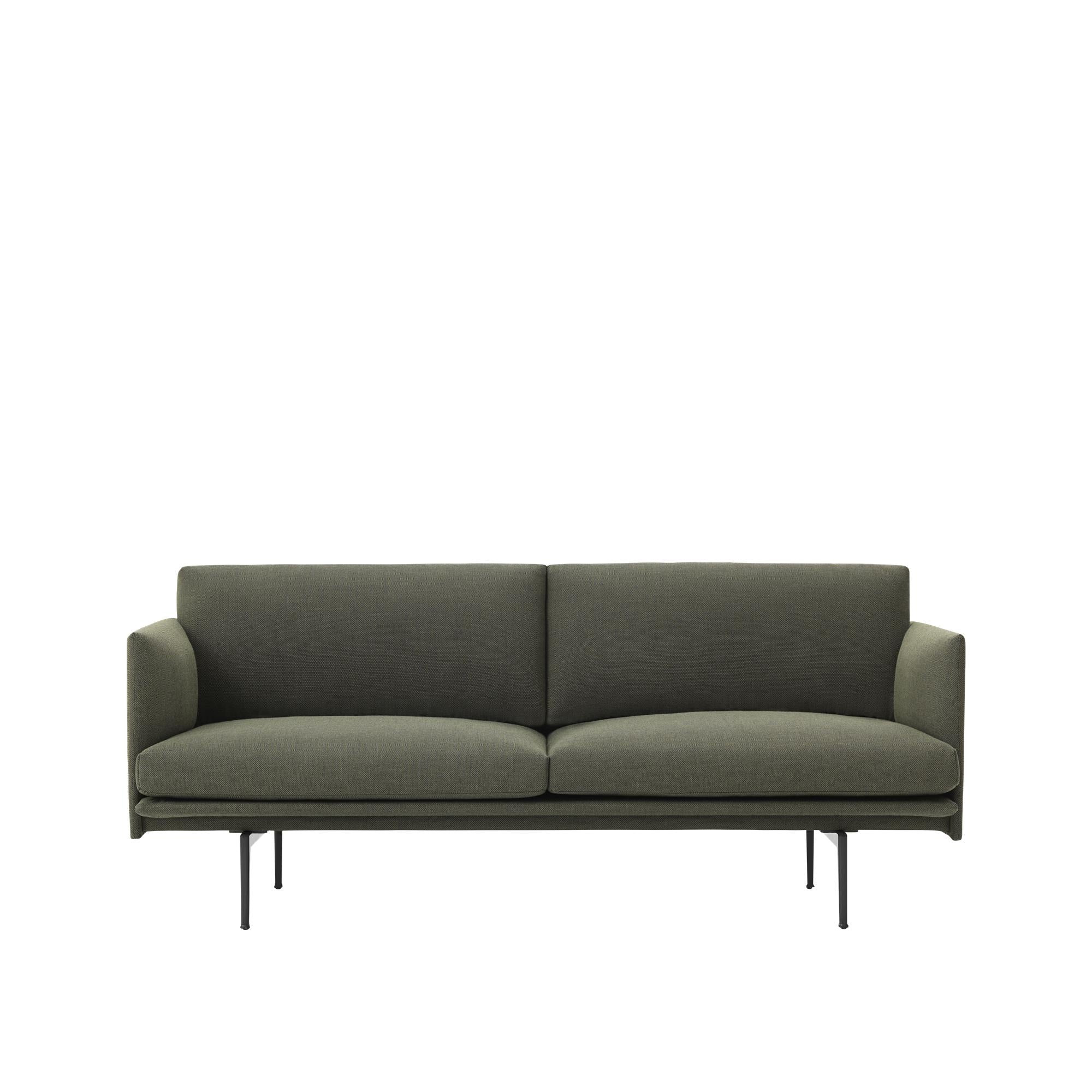 Muuto Outline Sofa 2 Seater, tissu, fiord 961