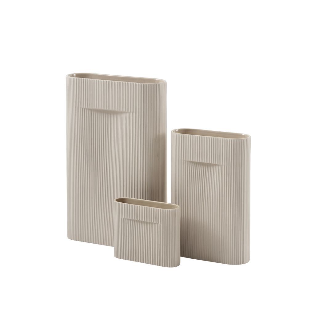 Muuto Ridge Vase H 16,5 cm, Beige