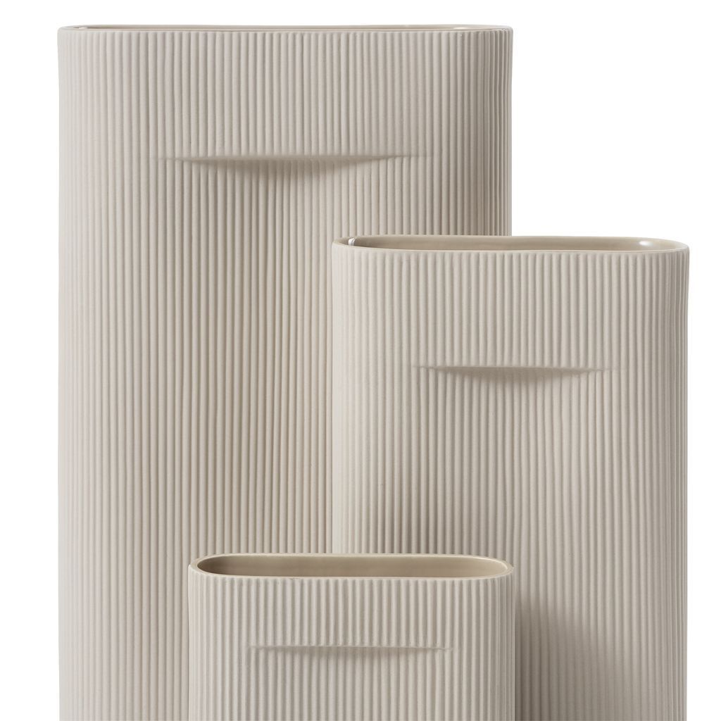 Muuto Ridge Vase H 35 cm, Beige