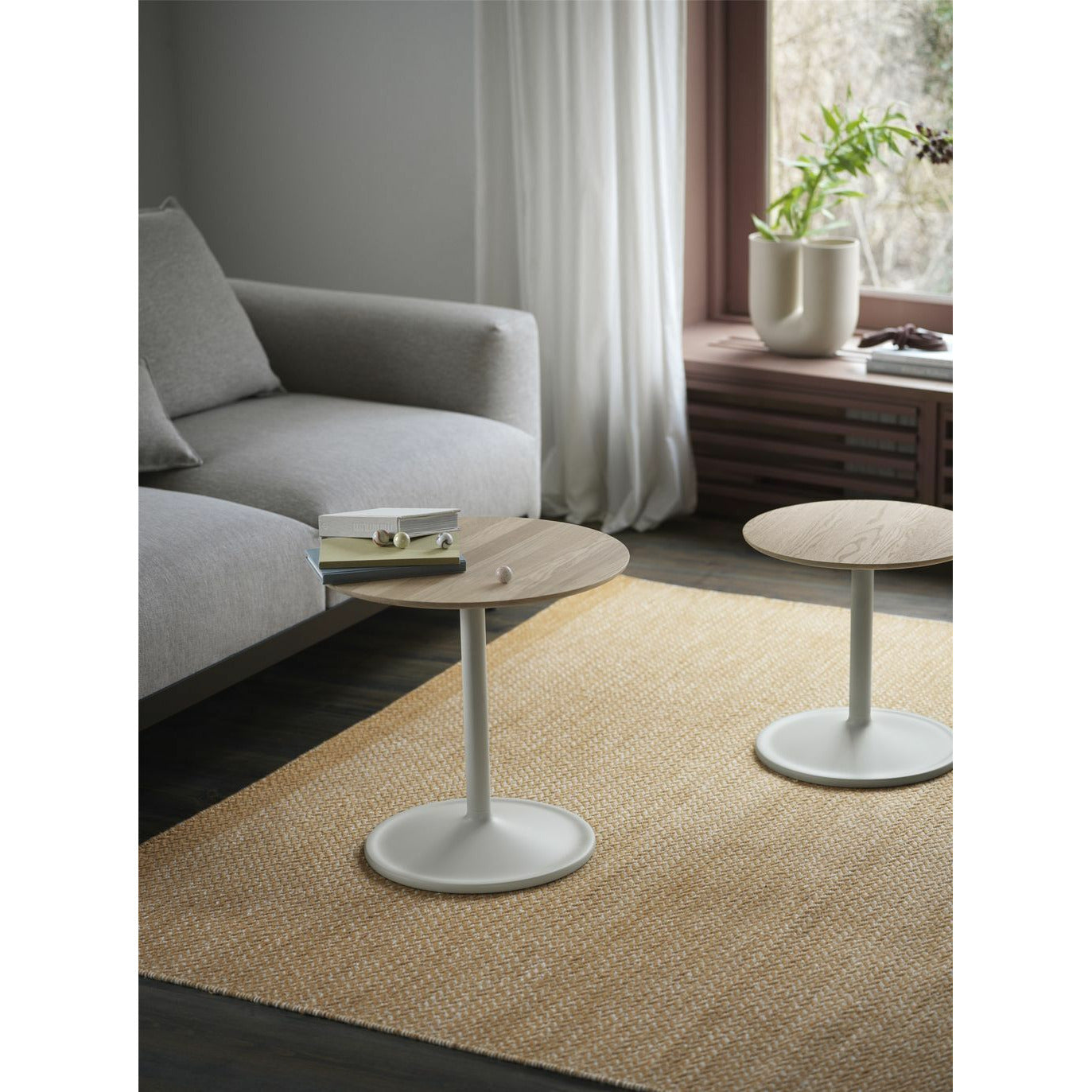 Muuto Soft Side Table øx H 41x40 Cm, Solid Oak/Off White