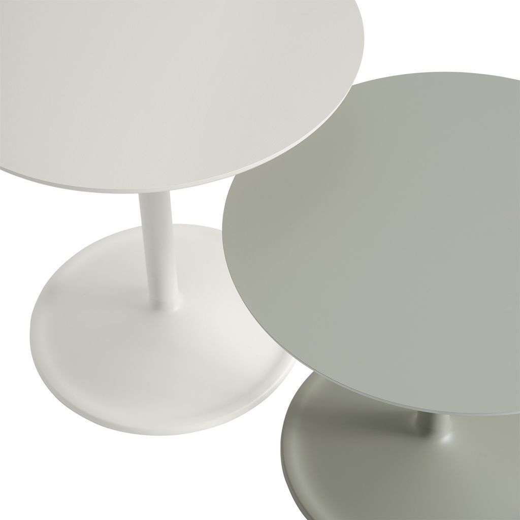 Table d'appoint douce Muuto Øx h 41x48 cm, à l'abri du blanc