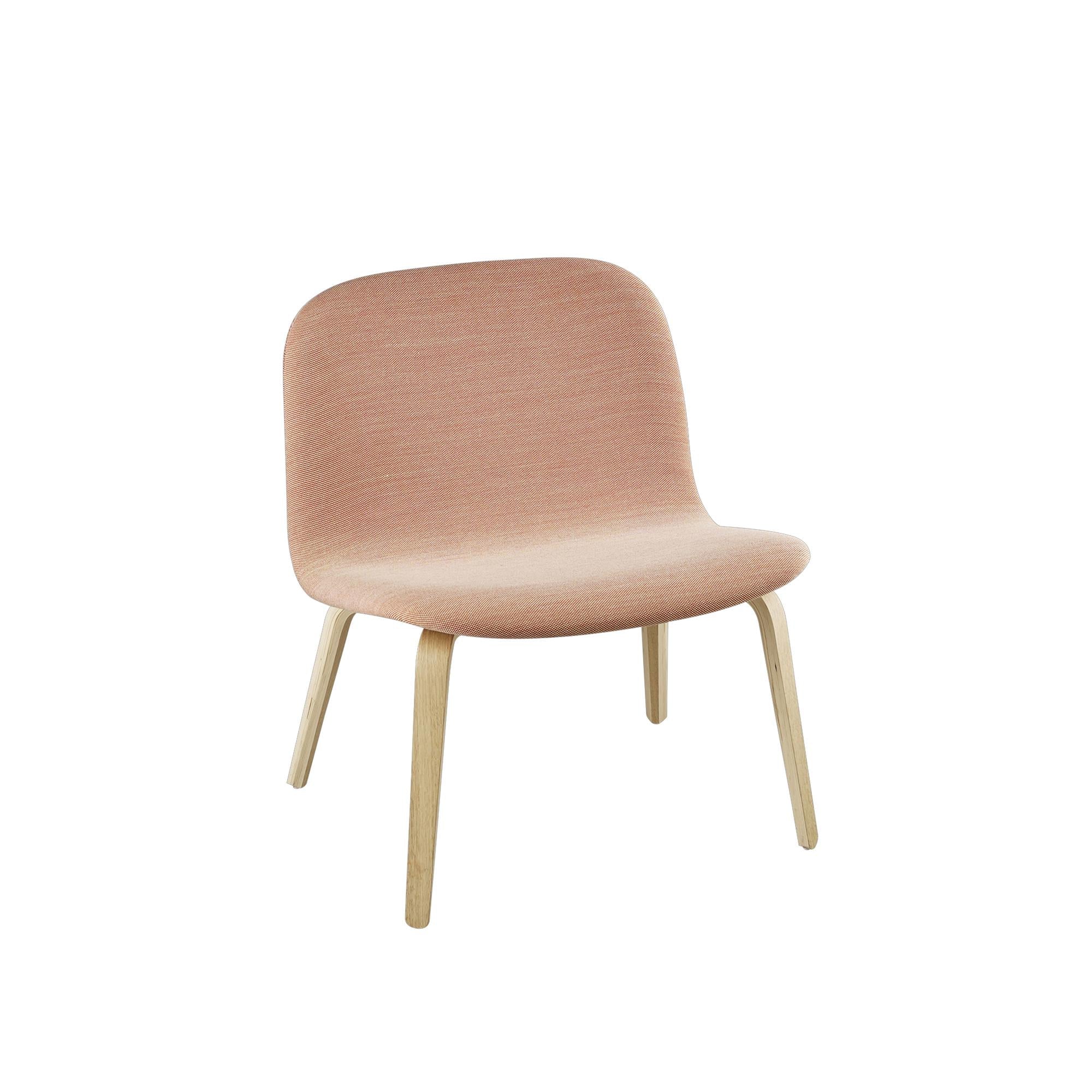 Muuto Visu Lounge Chair Wooden Legs, Fabric Seat, Oak