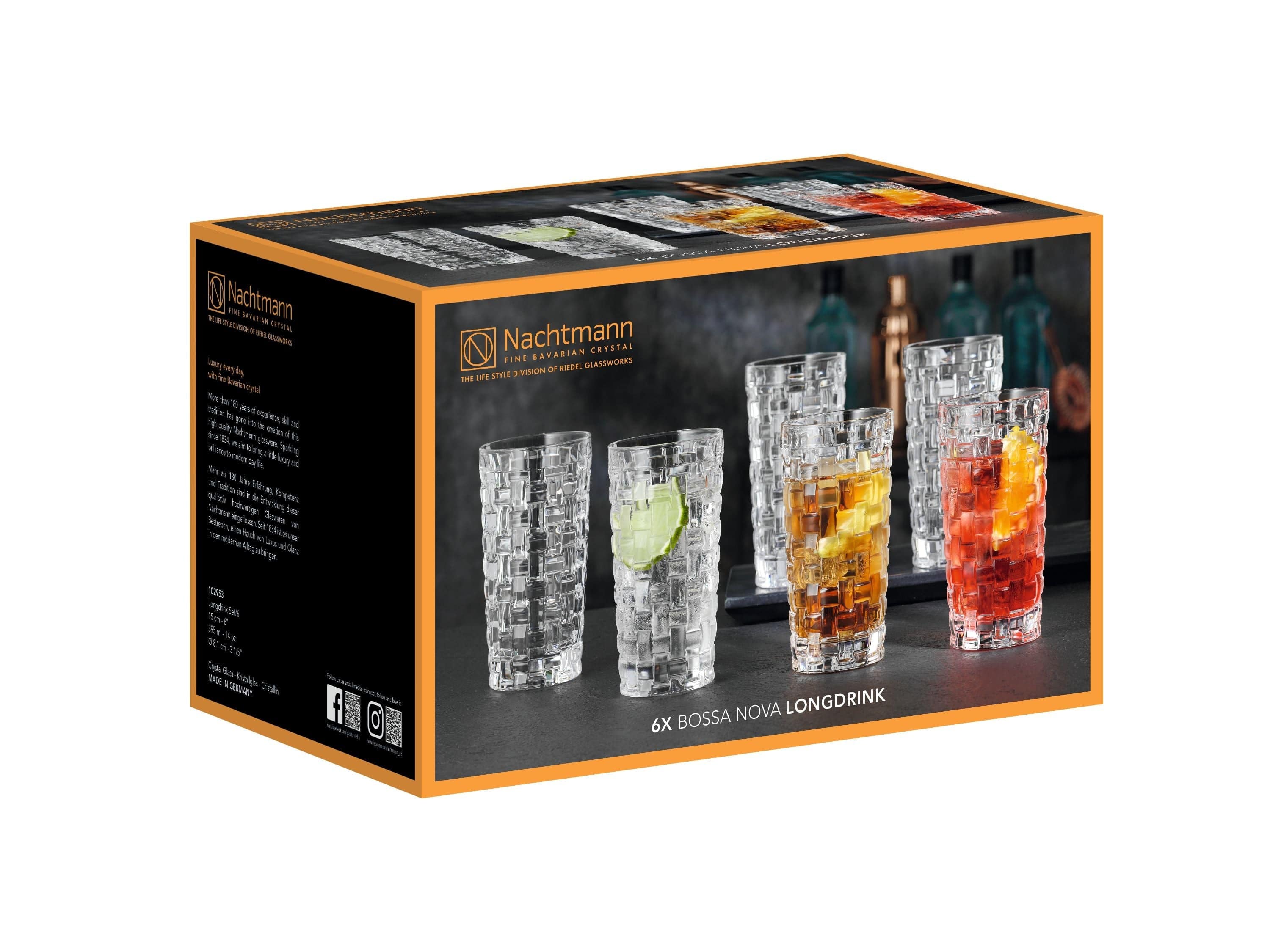 Nachtmann Bossa Nova Long Drink Glass 395 Ml, Set Of 6