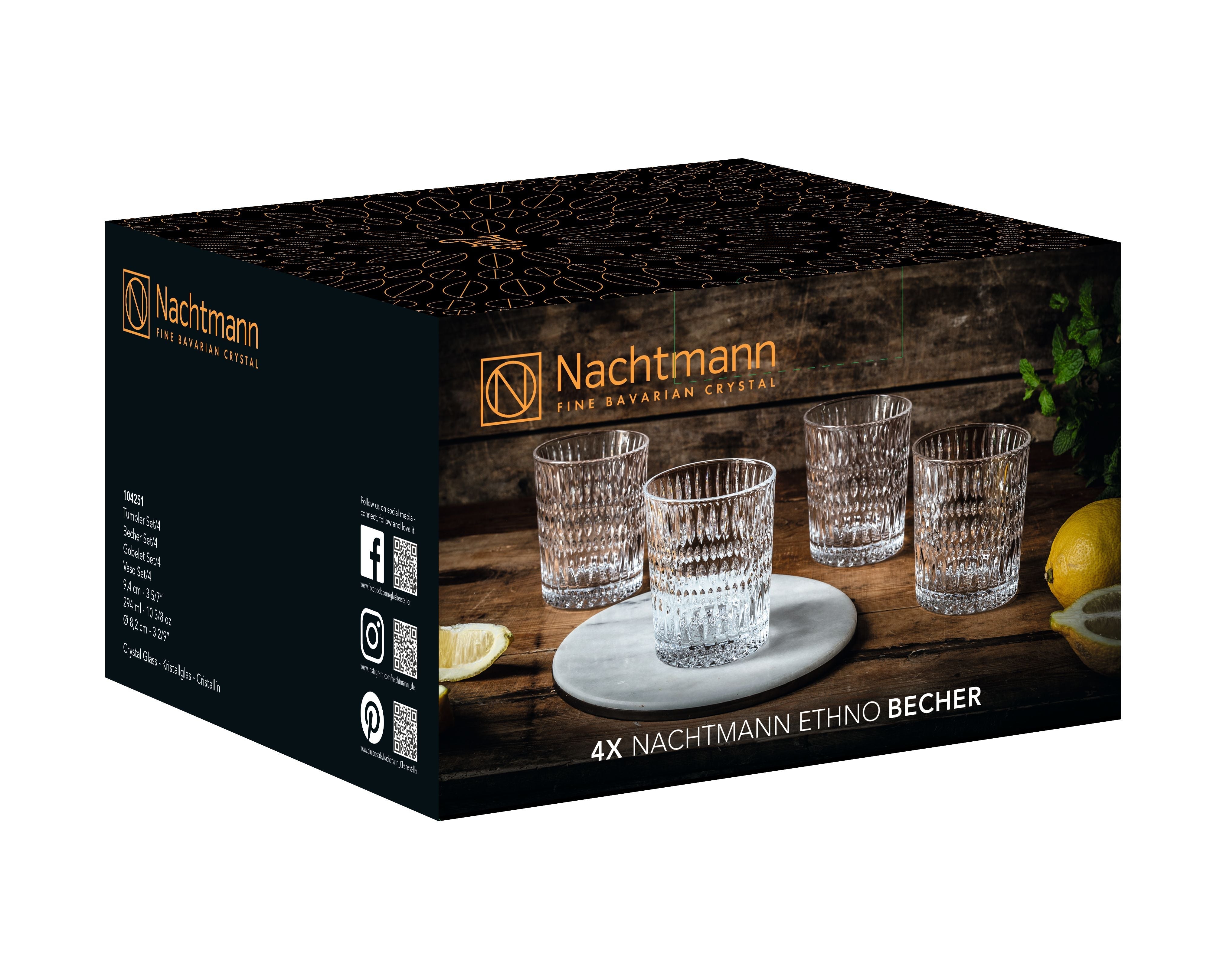 Nachtmann Ethno Glass 294 ml, uppsättning av 4