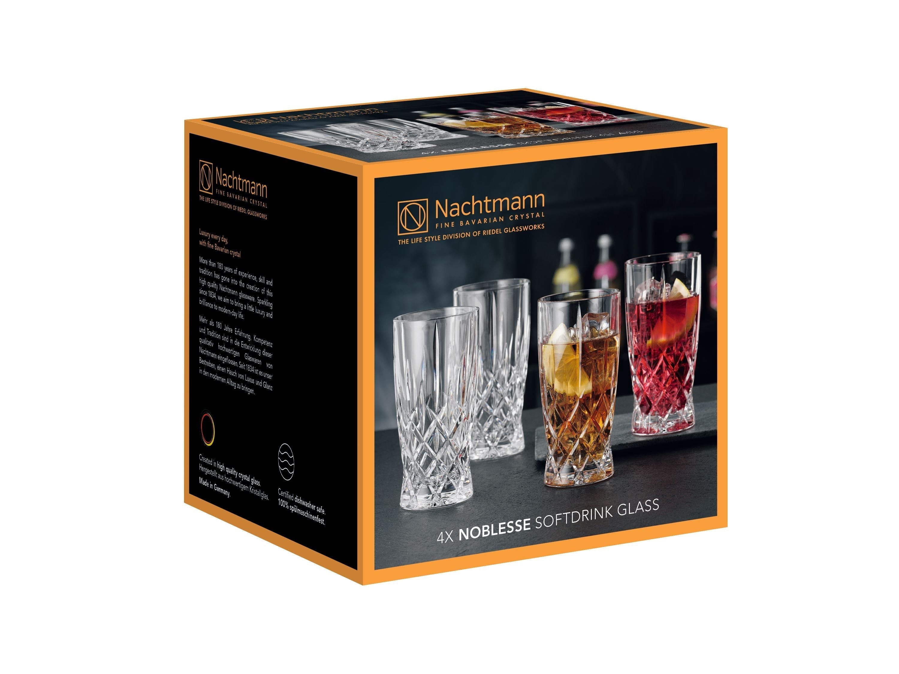 Nachtmann noblesse refrescante vidrio 350 ml, conjunto de 4