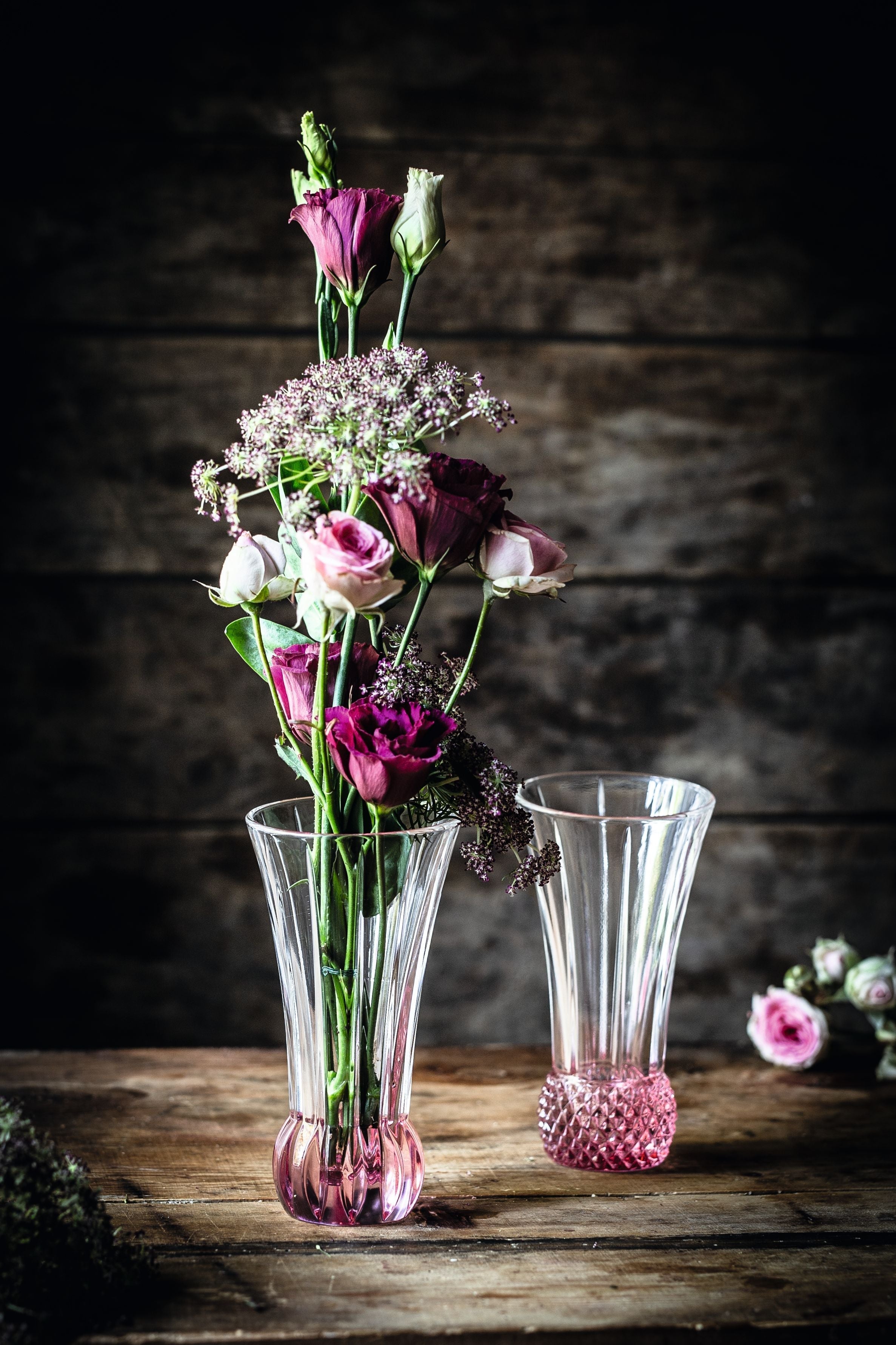 Nachtmann Spring Table Vases Rosè, ensemble de 2