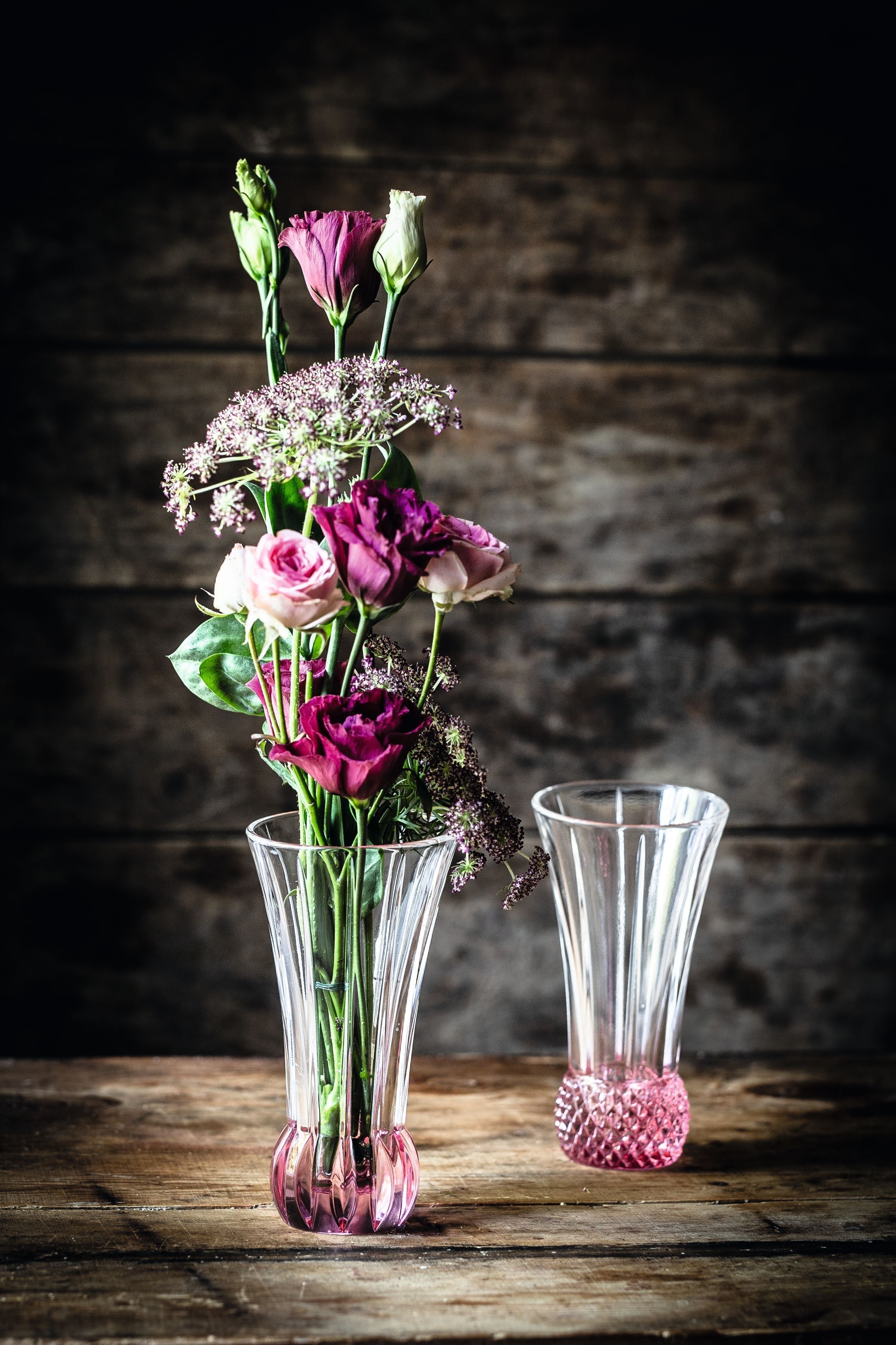 Nachtmann Spring Table Vases Rosè, ensemble de 2