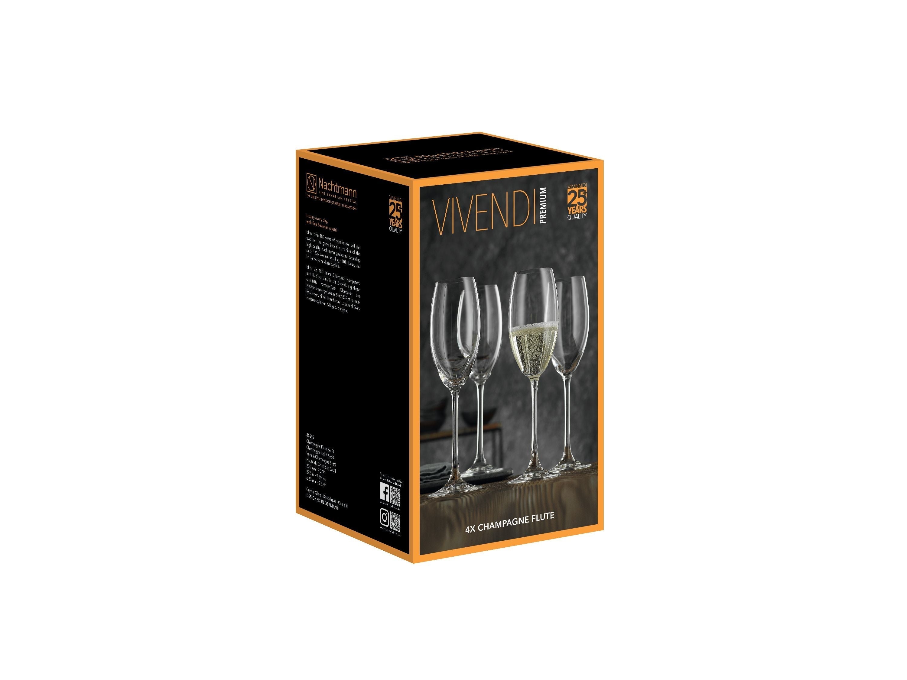 Nachtmann Vivendi Premium Champagne Goblet 272 ml, uppsättning av 4