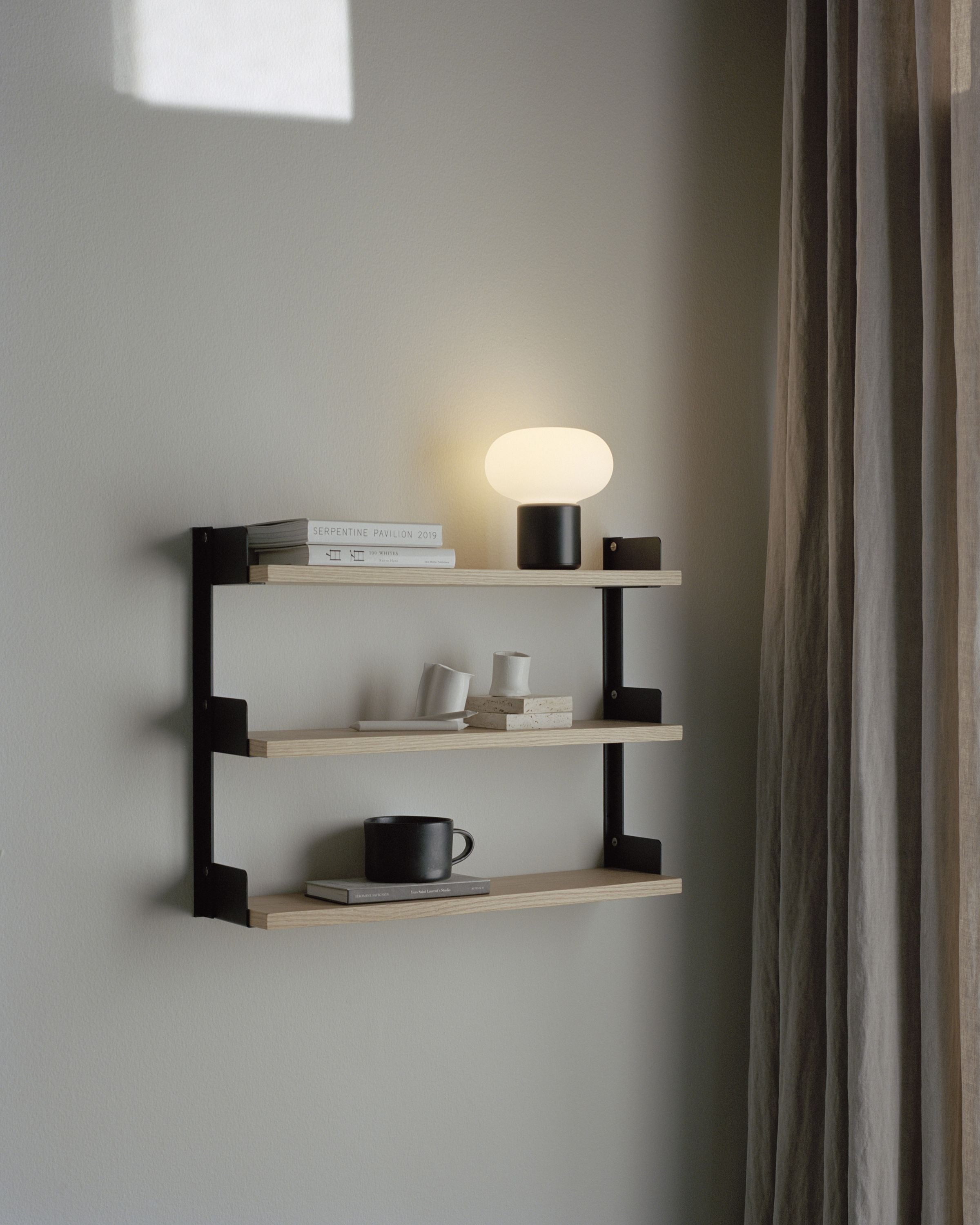 New Works Tea Shelf, Black/Oak