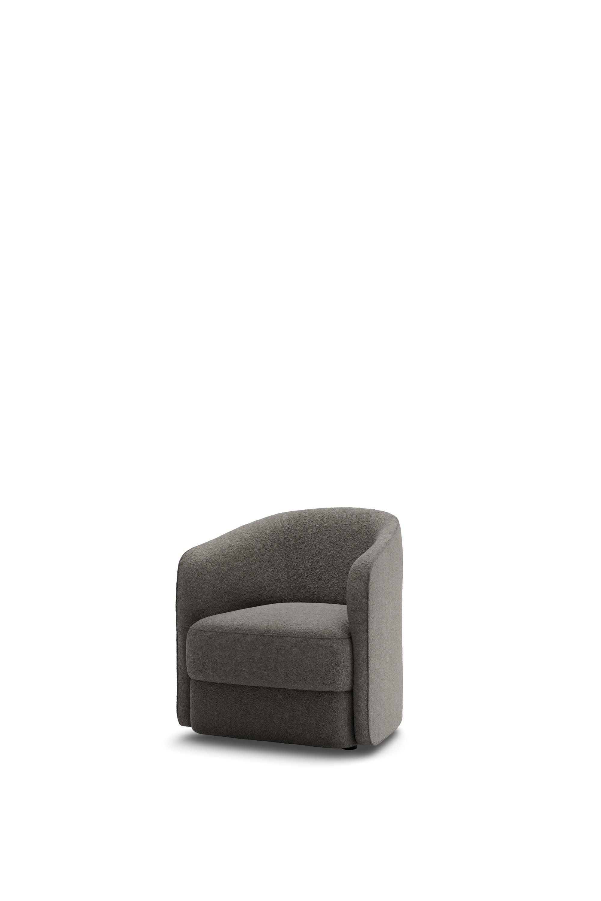 Neue Arbeiten Covent Lounge Chair Schmale, dunkle Taupe